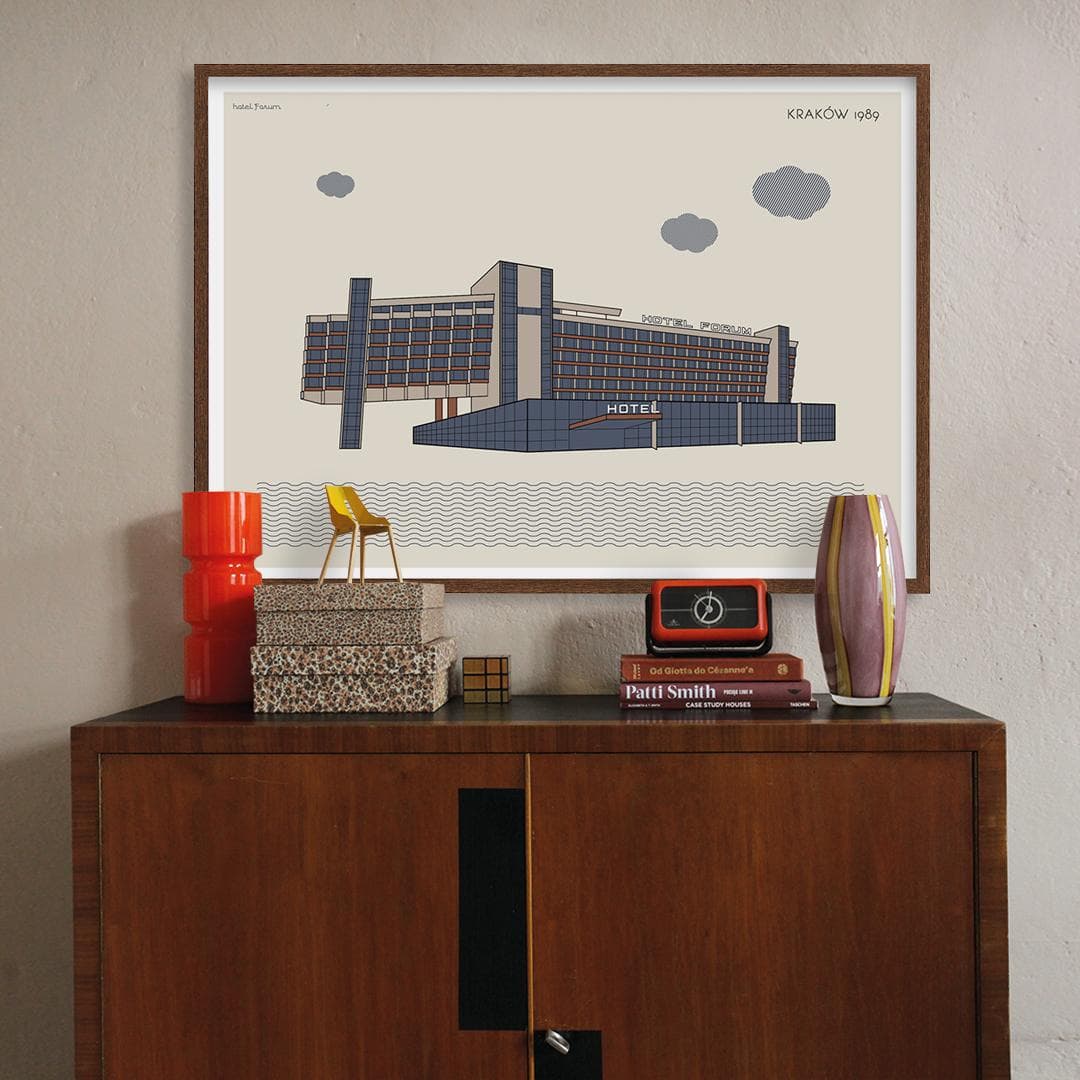 Plakat Hotel Forum / Kraków 70x50, aut. K. Jasińska, GRA-FIKA - 123678