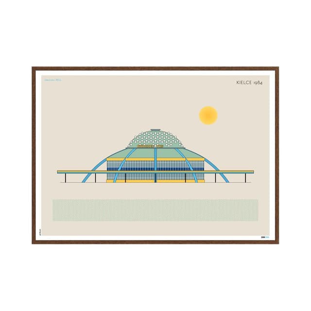 Plakat Dworzec PKS / Kielce 70x50, aut. K. Jasińska, GRA-FIKA - WYMIARY