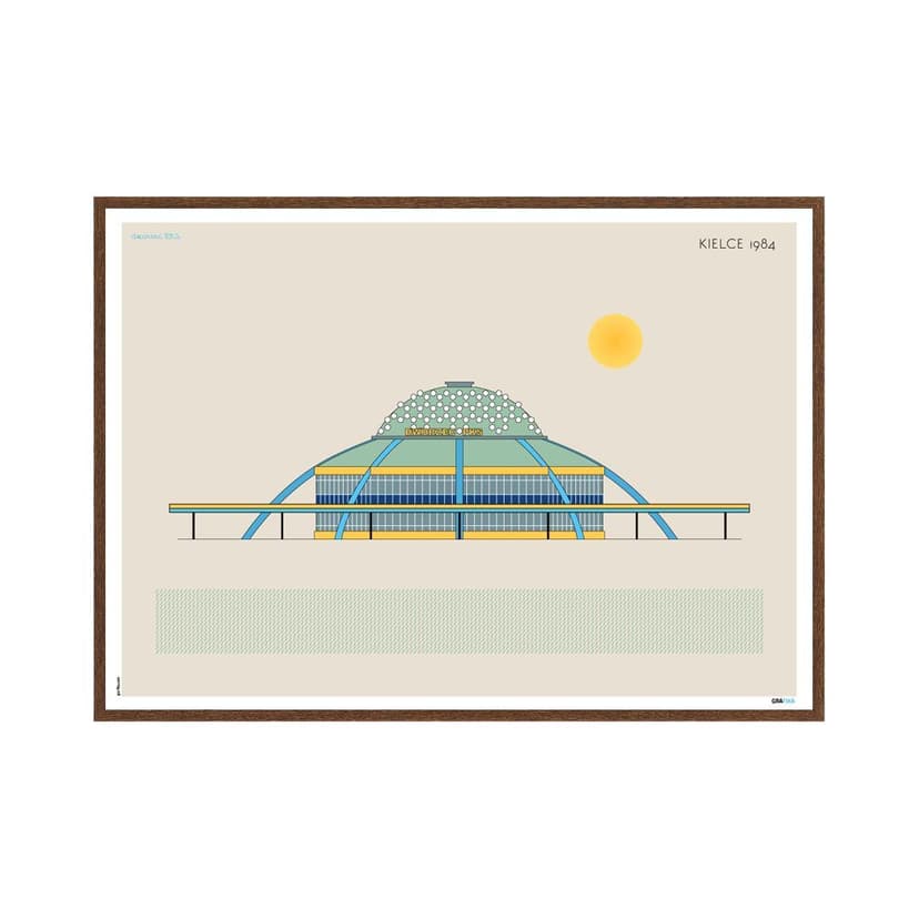 Plakat Dworzec PKS / Kielce 70x50, aut. K. Jasińska, GRA-FIKA