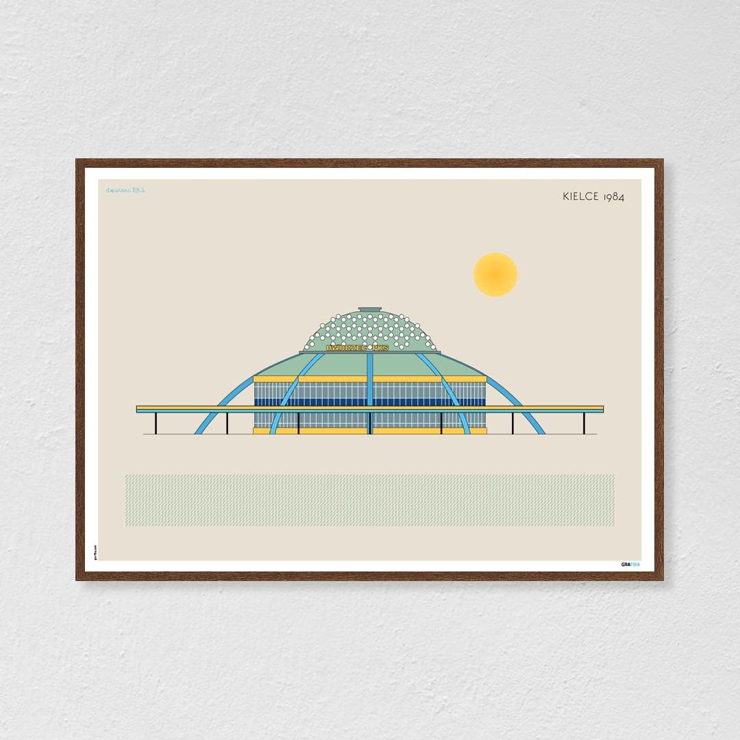 Plakat Dworzec PKS / Kielce 70x50, aut. K. Jasińska, GRA-FIKA - 124022