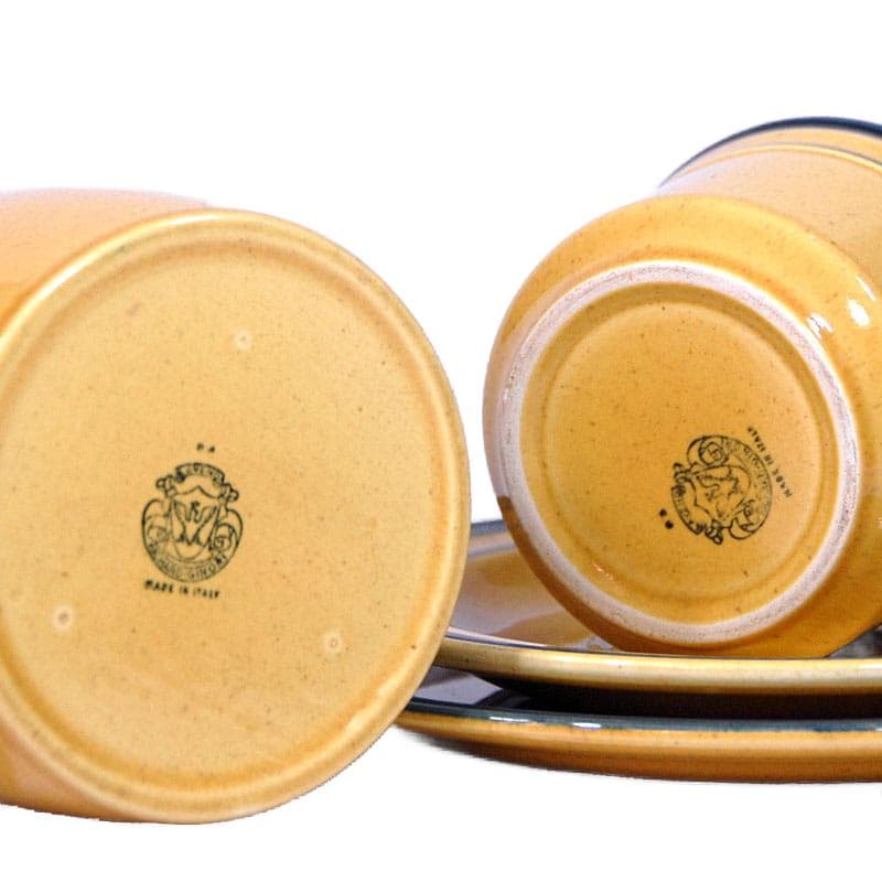 Żółty serwis stołowy, proj. A. Campi dla Laveno Richard Ginori, Włochy, lata 70. - 8335