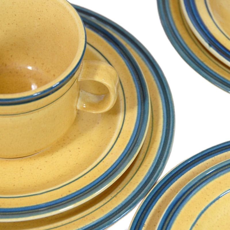 Żółty serwis stołowy, proj. A. Campi dla Laveno Richard Ginori, Włochy, lata 70. - 8329