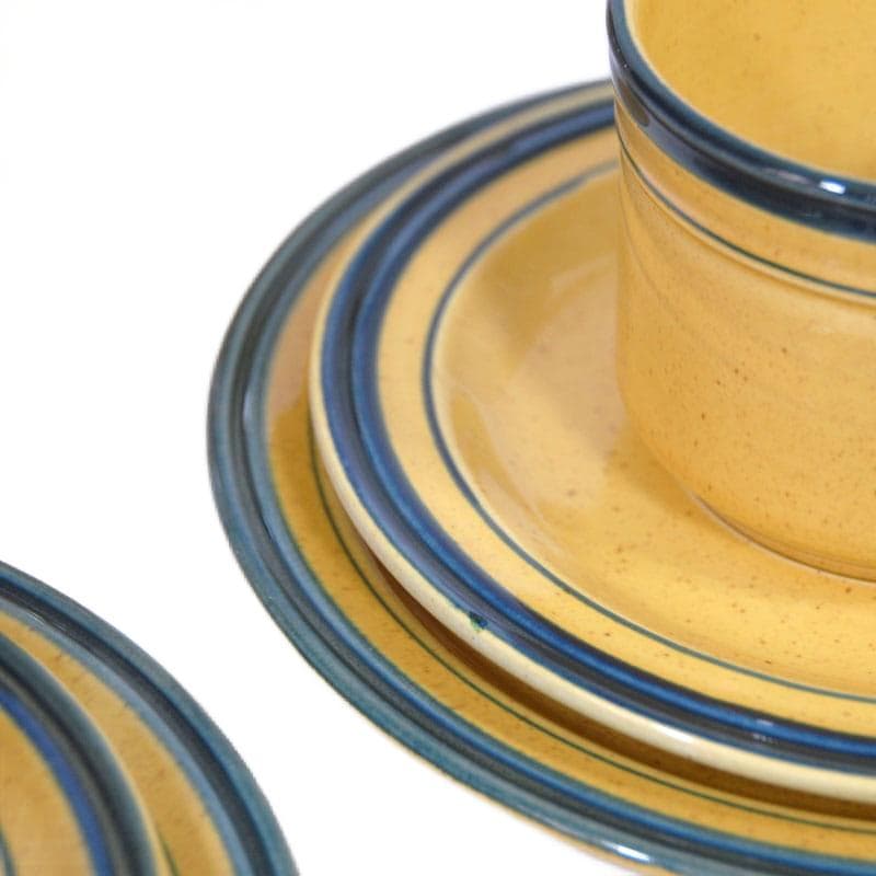 Żółty serwis stołowy, proj. A. Campi dla Laveno Richard Ginori, Włochy, lata 70. - 8334