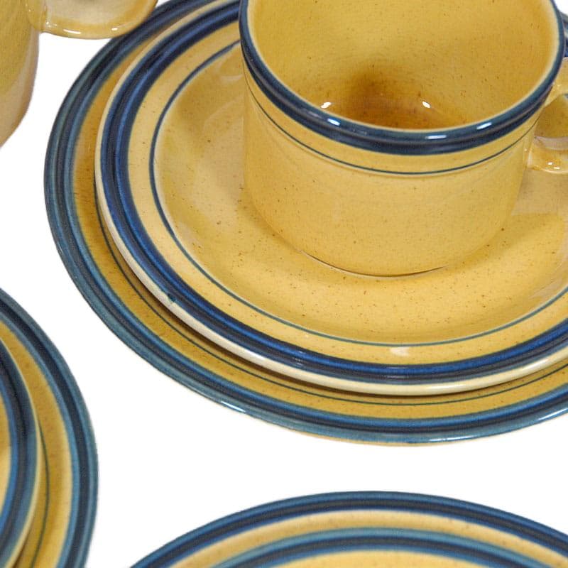 Żółty serwis stołowy, proj. A. Campi dla Laveno Richard Ginori, Włochy, lata 70. - 8333