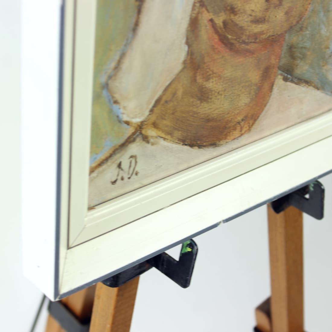 Portrait painting, multicolor, paper, Czechoslovakia, 1950s. - 123761