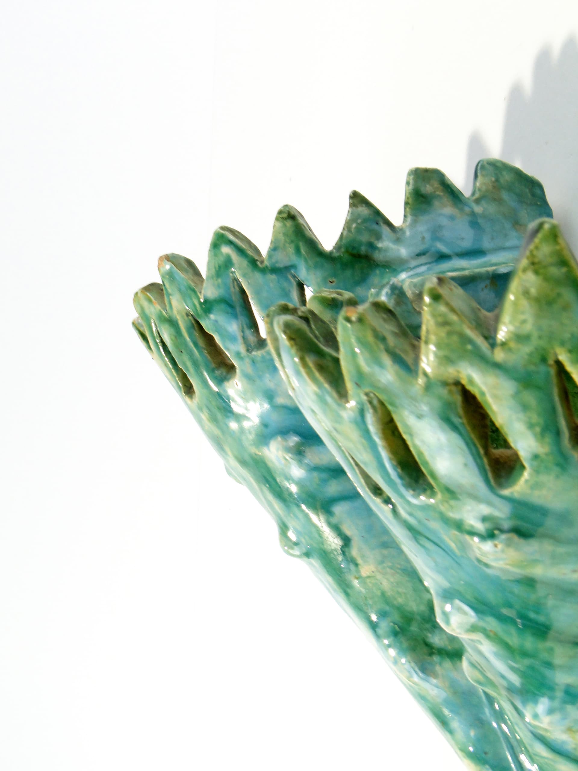 Kinkiet ceramiczny, kaktus, S i Z Flinowie, Kraków l.50-70 - 123941