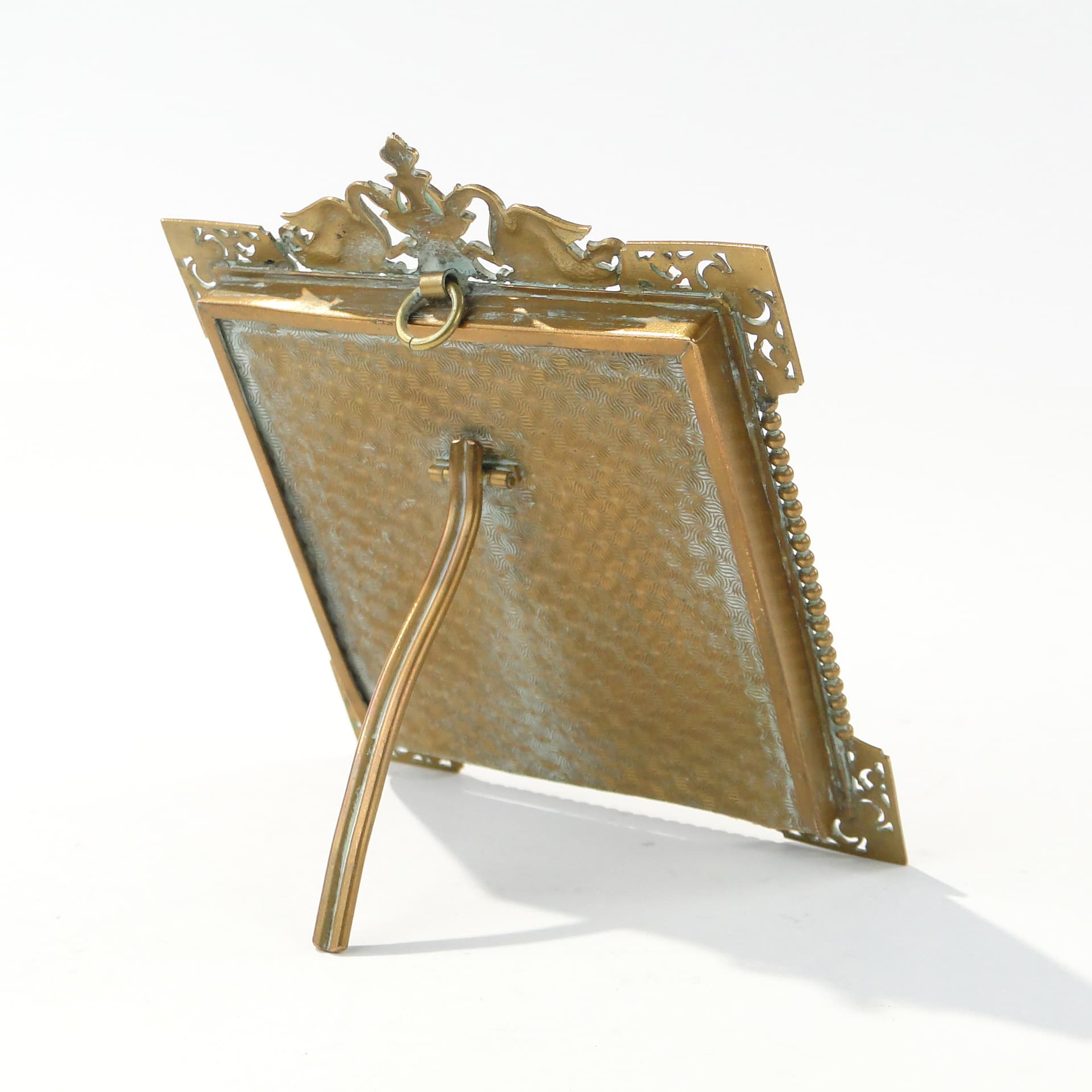 Ramka na zdjęcie z łabędziami, Francja ok 1880 r. - 124002