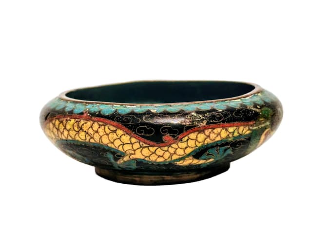 Decorative Vessel, Cloisonné, Multicolor, China, 19th c. - DIMENSION