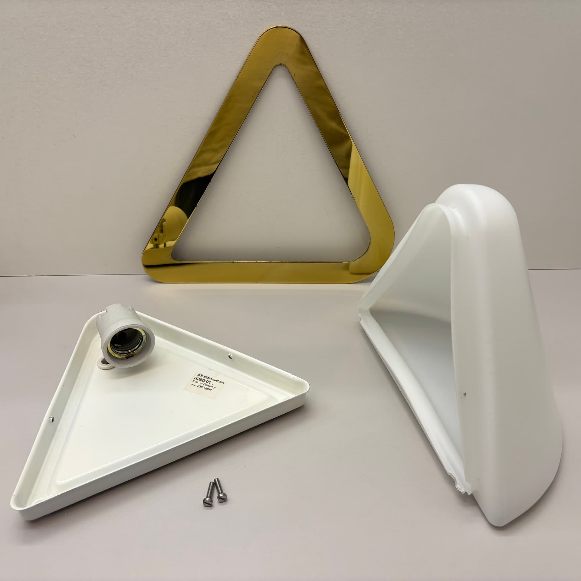 Kinkiet, złoty, mosiądz, Sölken Leuchten, Niemcy, lata 80. - 125000