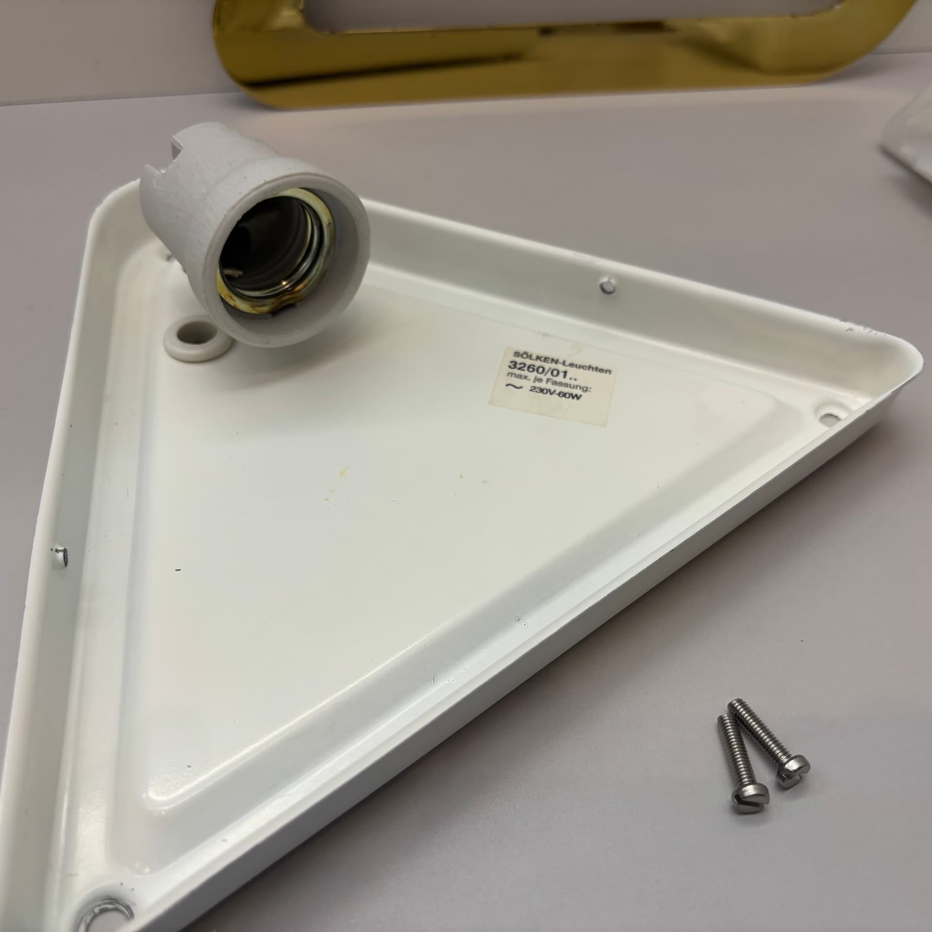 Kinkiet, złoty, mosiądz, Sölken Leuchten, Niemcy, lata 80. - 124997