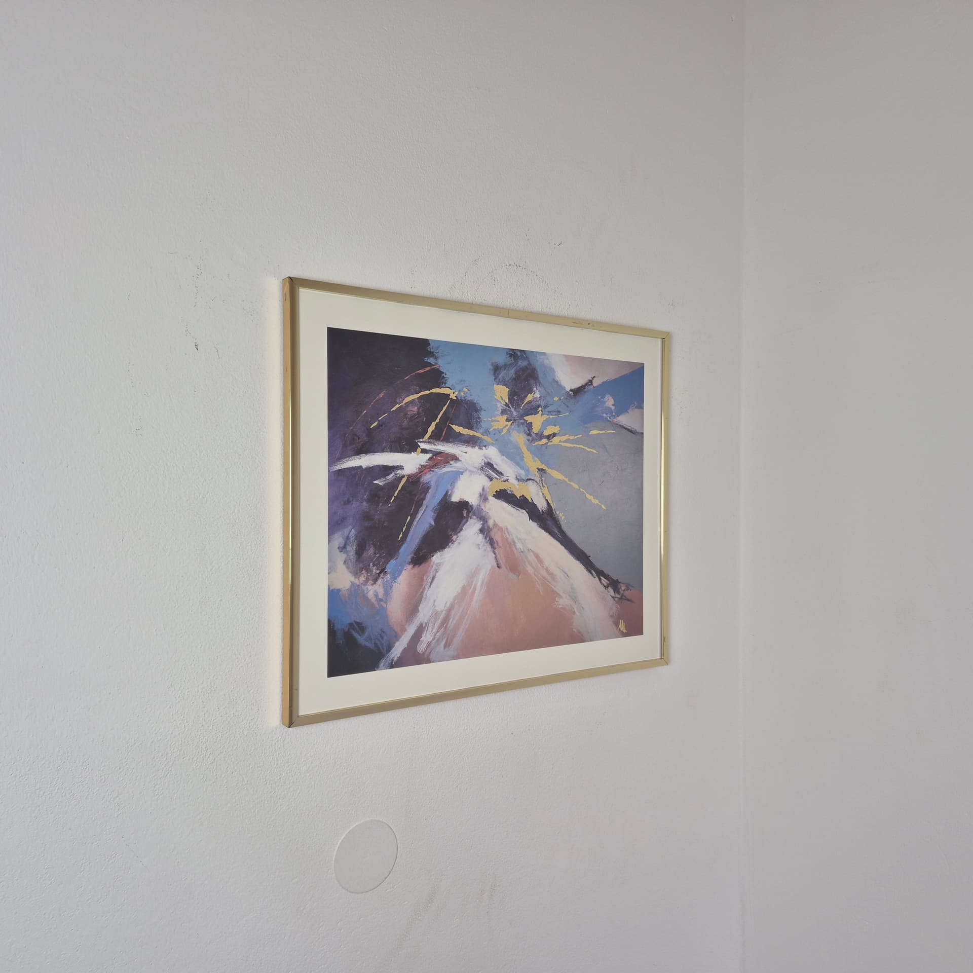 Wydruk na płótnie abstrakcyjny, multikolor, Niemcy, lata 90. - 125126