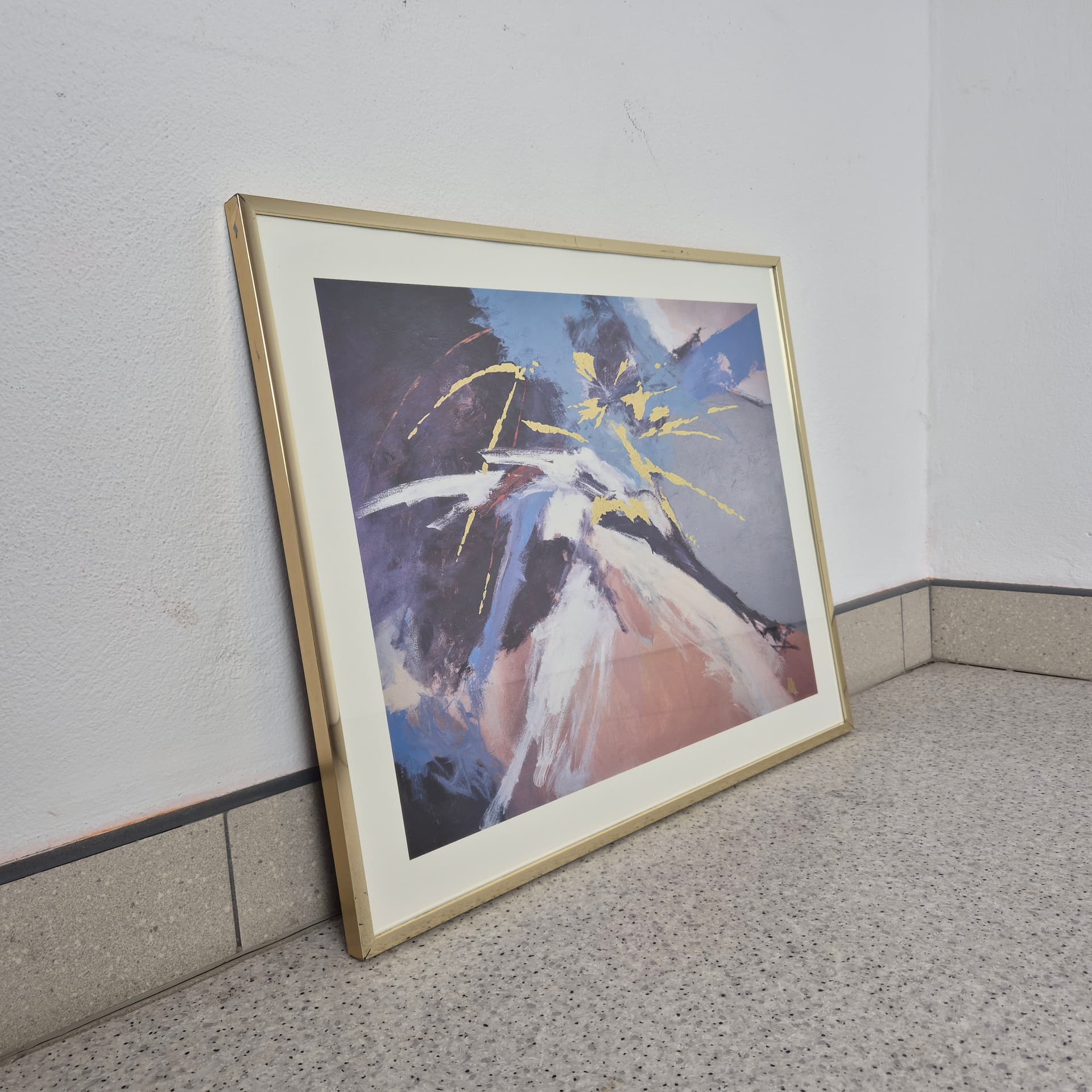 Wydruk na płótnie abstrakcyjny, multikolor, Niemcy, lata 90. - 125129