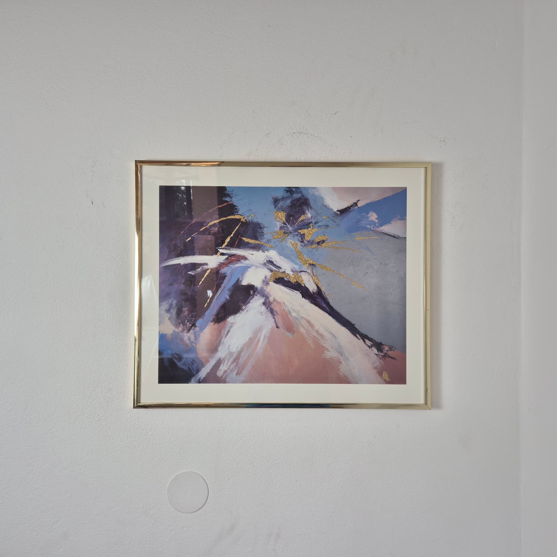 Wydruk na płótnie abstrakcyjny, multikolor, Niemcy, lata 90. - 125124