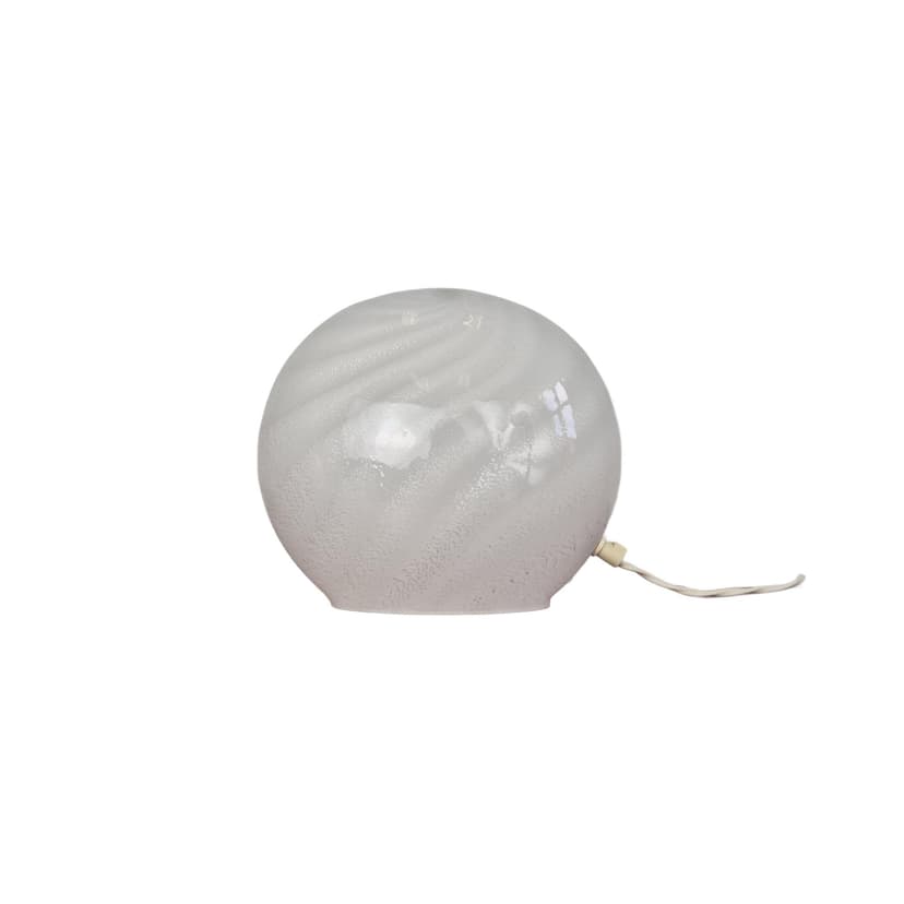 Lampa stołowa Murano, mlecznobiały, szkło, Włochy, lata 70.
