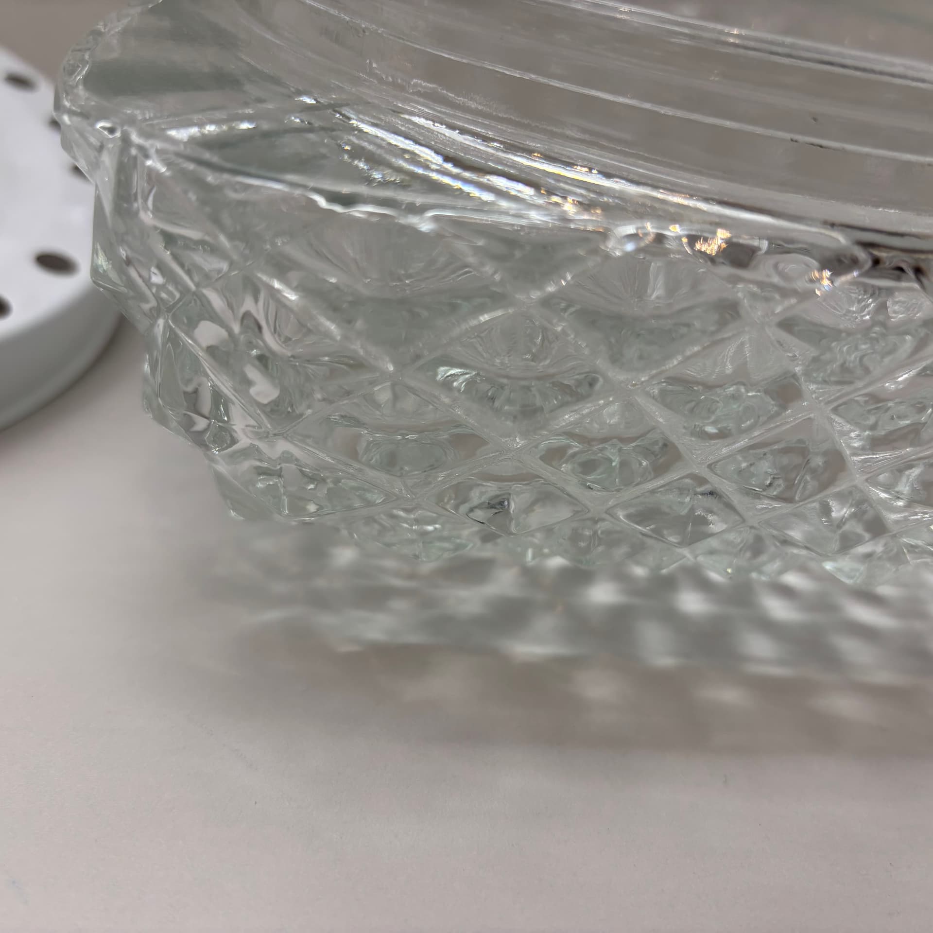 Kinkiet, transparent szkło, metal, Belgia, lata 90. - 125390