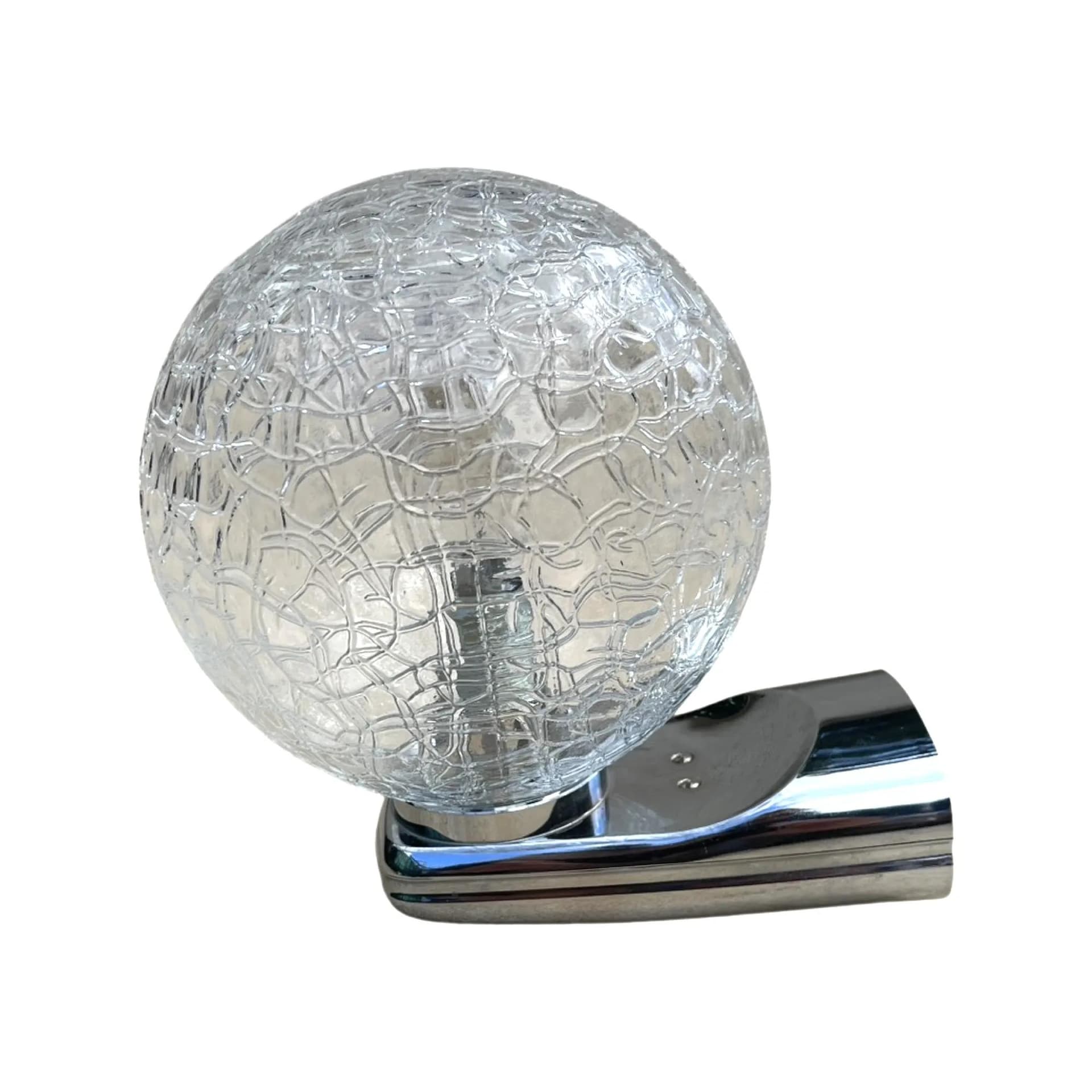 Para kinkietów DusselPlastic, szkło transparentne, Niemcy, lata 80. - 126379