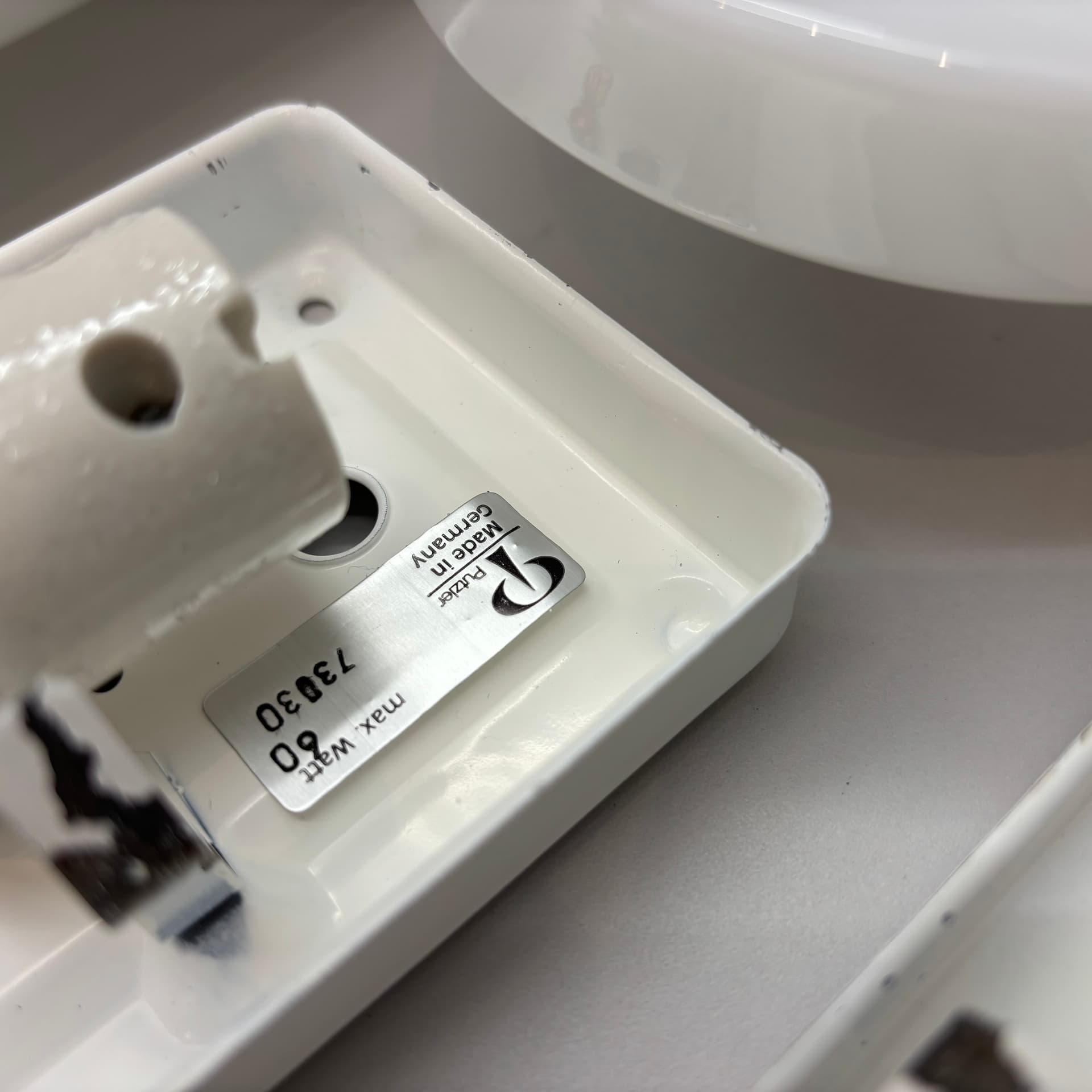 Set of wall sconces, white, Peill&Putzler, Germany, 1970s. - 125467