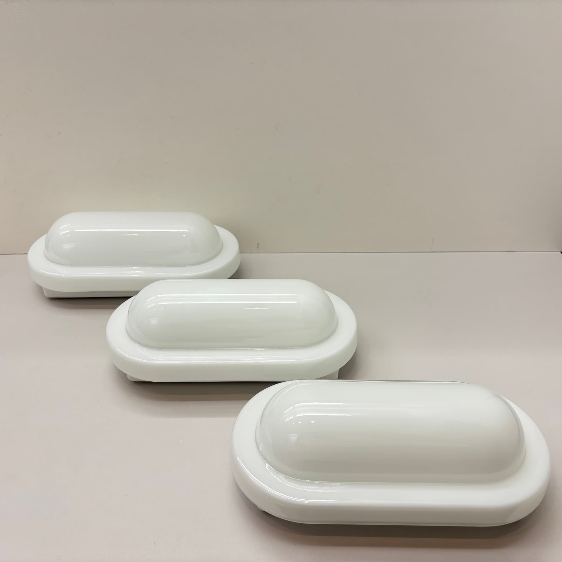 Set of wall sconces, white, Peill&Putzler, Germany, 1970s. - 125463