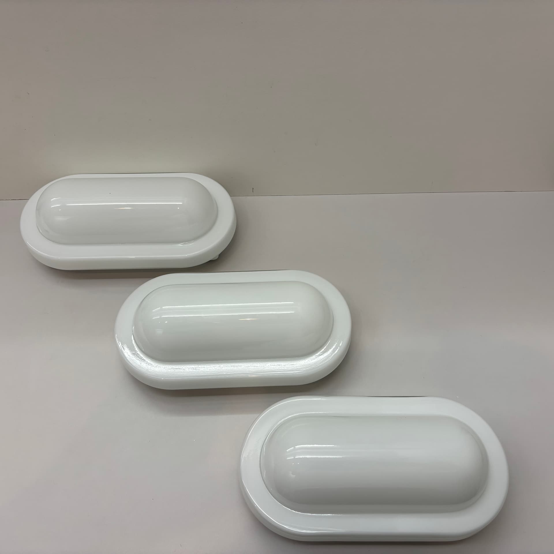 Set of wall sconces, white, Peill&Putzler, Germany, 1970s. - 125457