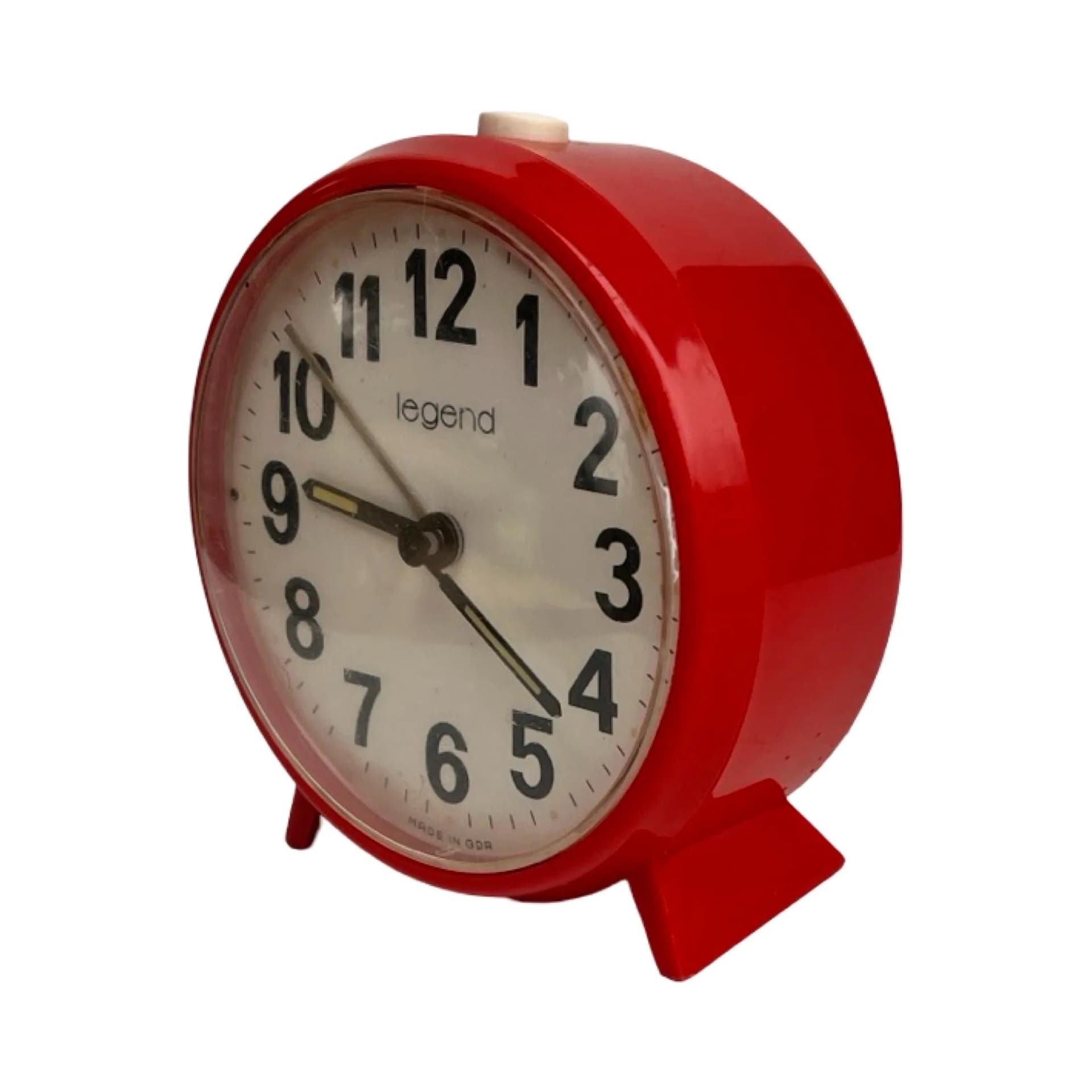Budzik Legend, czerwony, plastik, VEB Uhrenwerke Ruhla, Niemcy, lata 70. - 126322