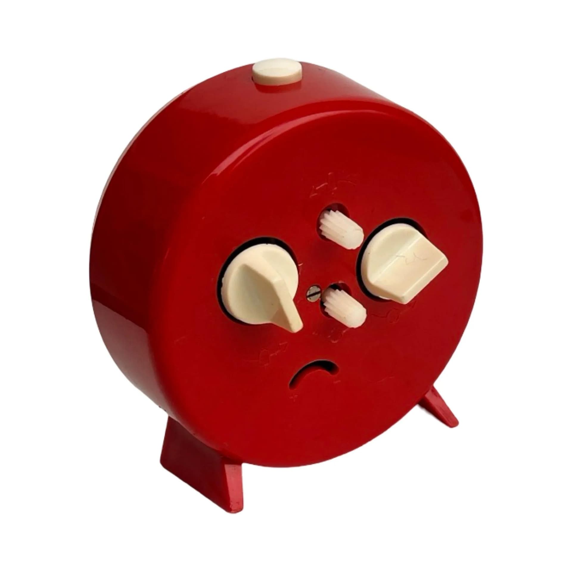 Budzik Legend, czerwony, plastik, VEB Uhrenwerke Ruhla, Niemcy, lata 70. - 126321