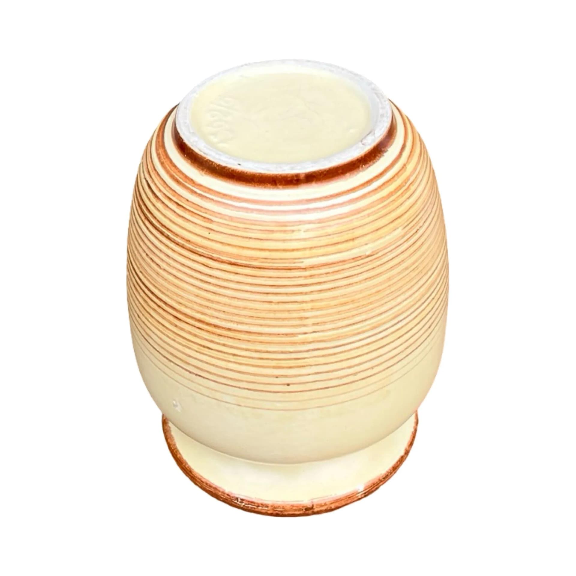 Wazon, brązowy beżowy, ceramika, Niemcy, lata 50. - 126256