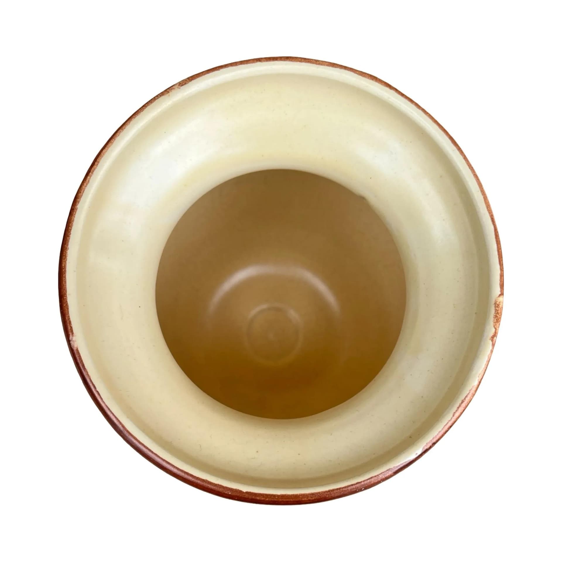 Wazon, brązowy beżowy, ceramika, Niemcy, lata 50. - 126258