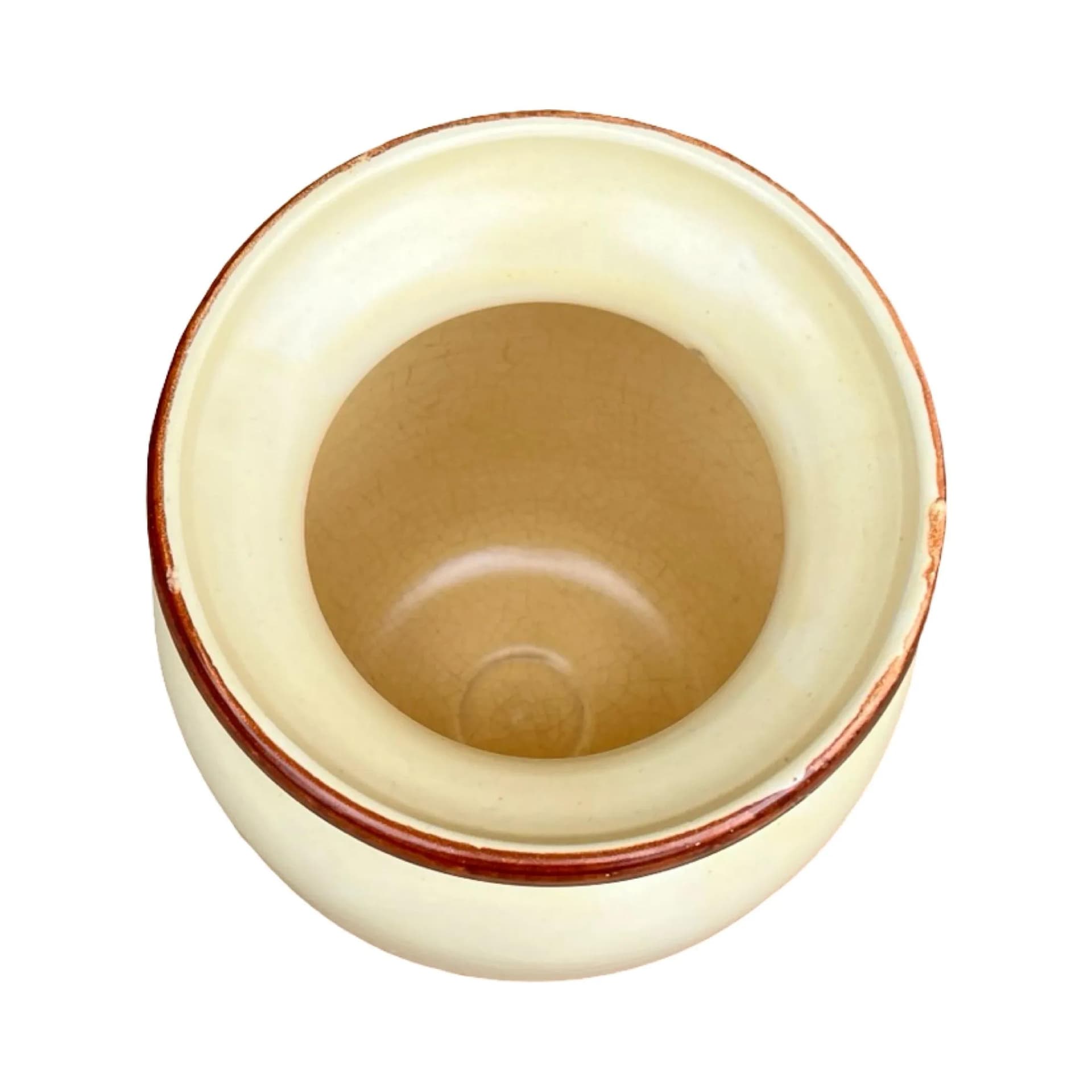 Wazon, brązowy beżowy, ceramika, Niemcy, lata 50. - 126259