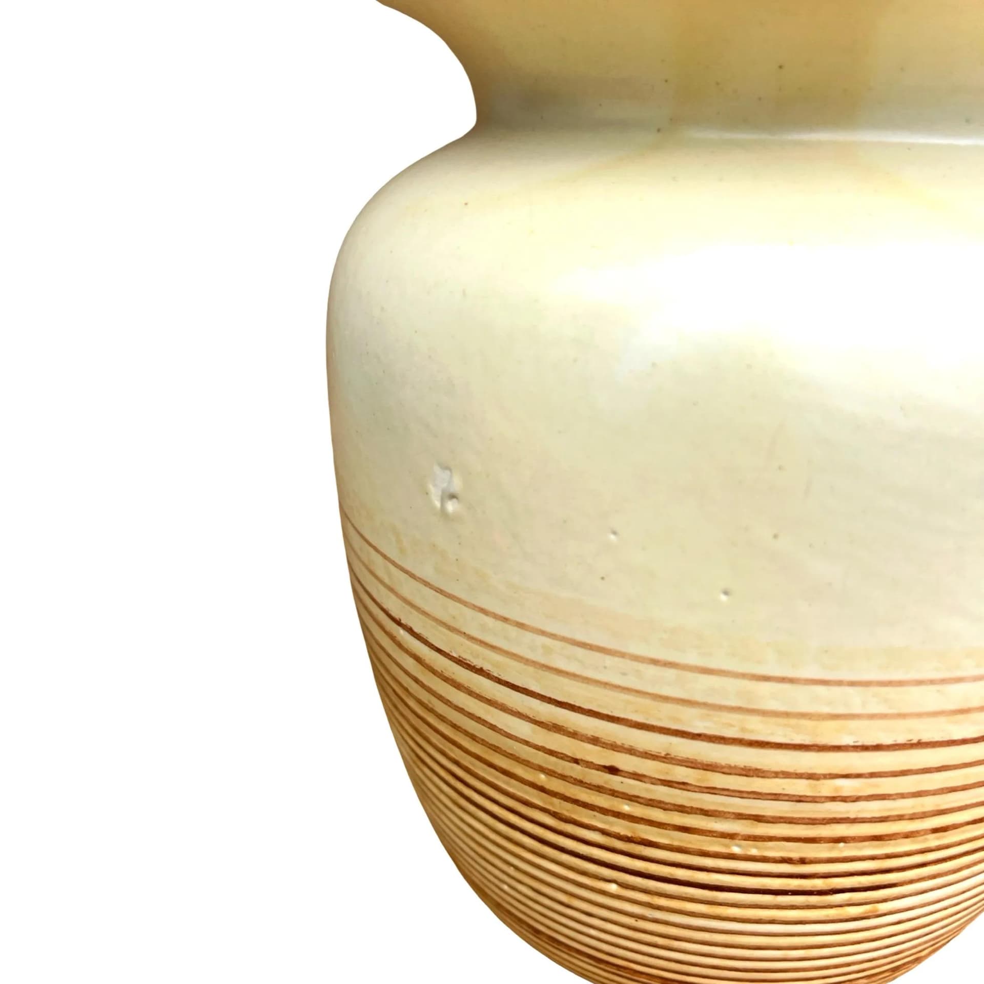 Wazon, brązowy beżowy, ceramika, Niemcy, lata 50. - 126262