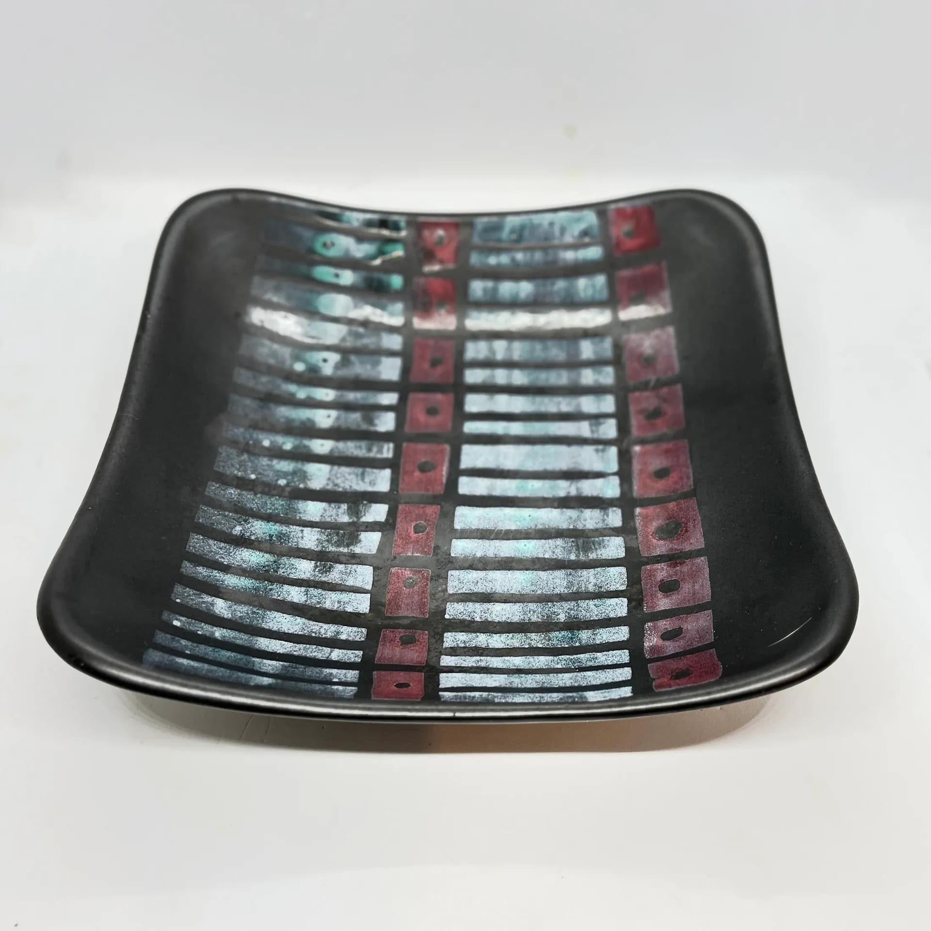 Bowl Strehla, black stoneware, Strehla Keramik, Germany, 1970s. - 126231