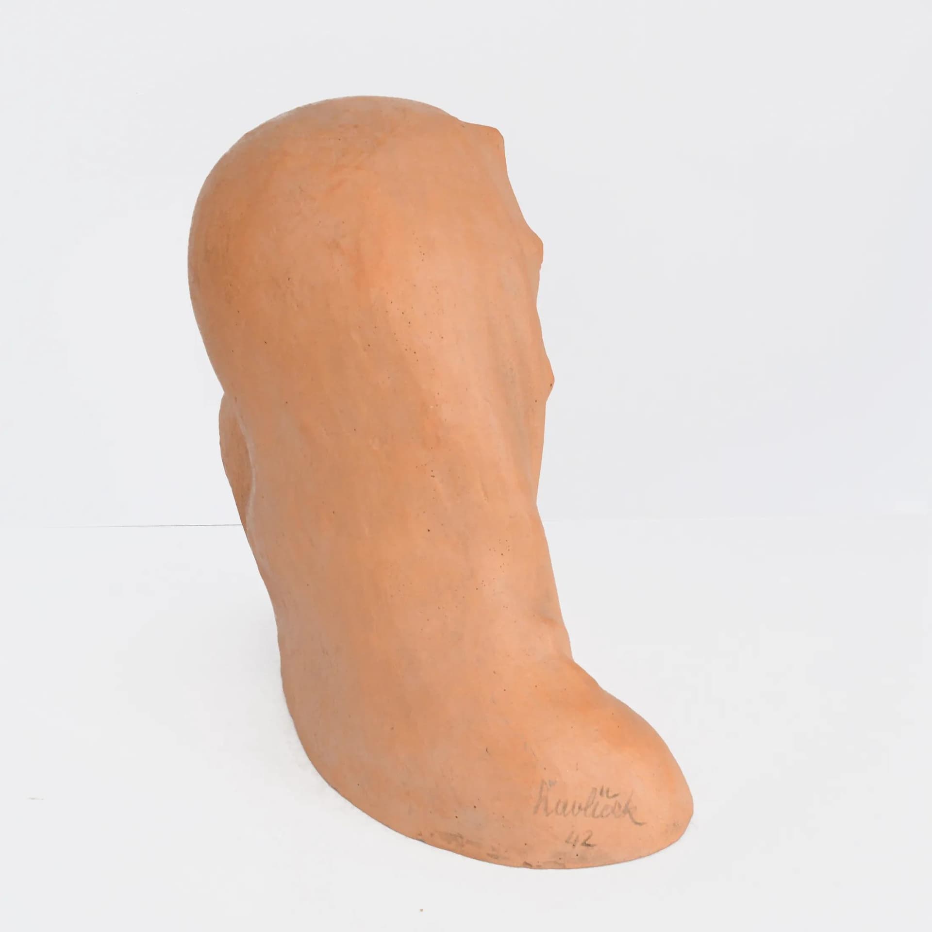 Popiersie Maryi z Dzieciątkiem, brązowy jasny, ceramika, art. K. Havlíček, Czechy, lata 40. - 126209