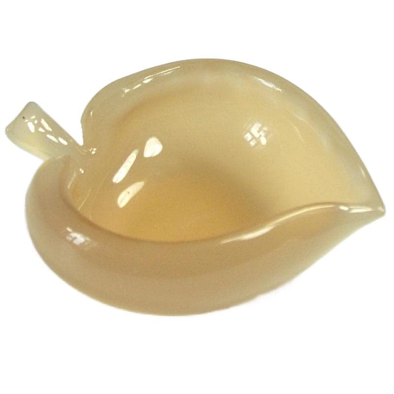 Beige Leaf-Shaped Dish, Fratelli Ferro Opaline Murano, Italy, 1960s - 8487