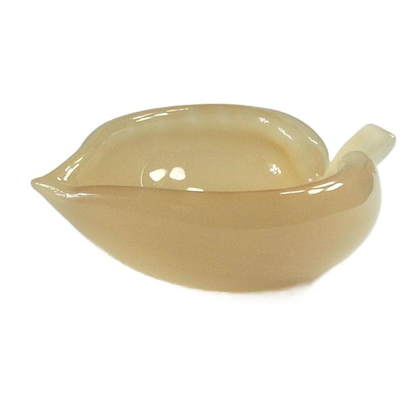 Beige Leaf-Shaped Dish, Fratelli Ferro Opaline Murano, Italy, 1960s - 8486