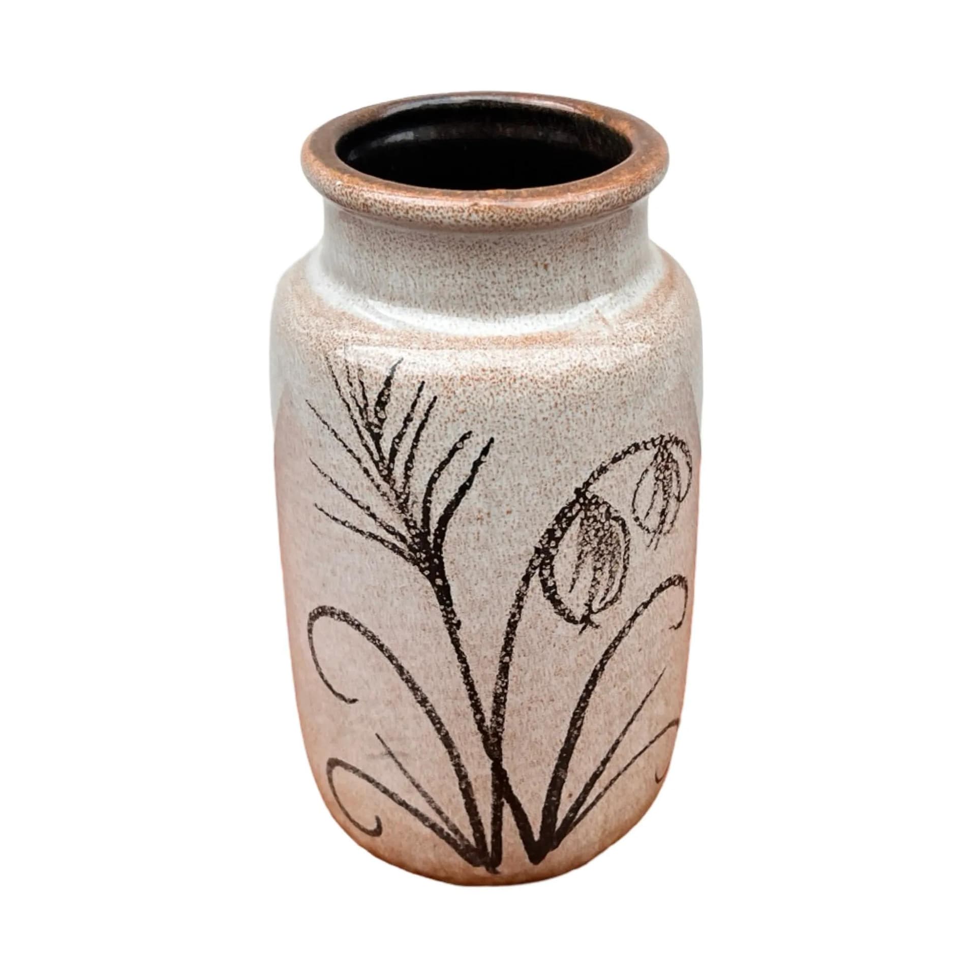 Wazon New Look, beżowy, kamionka, Scheurich, Niemcy, lata 70. - 126167