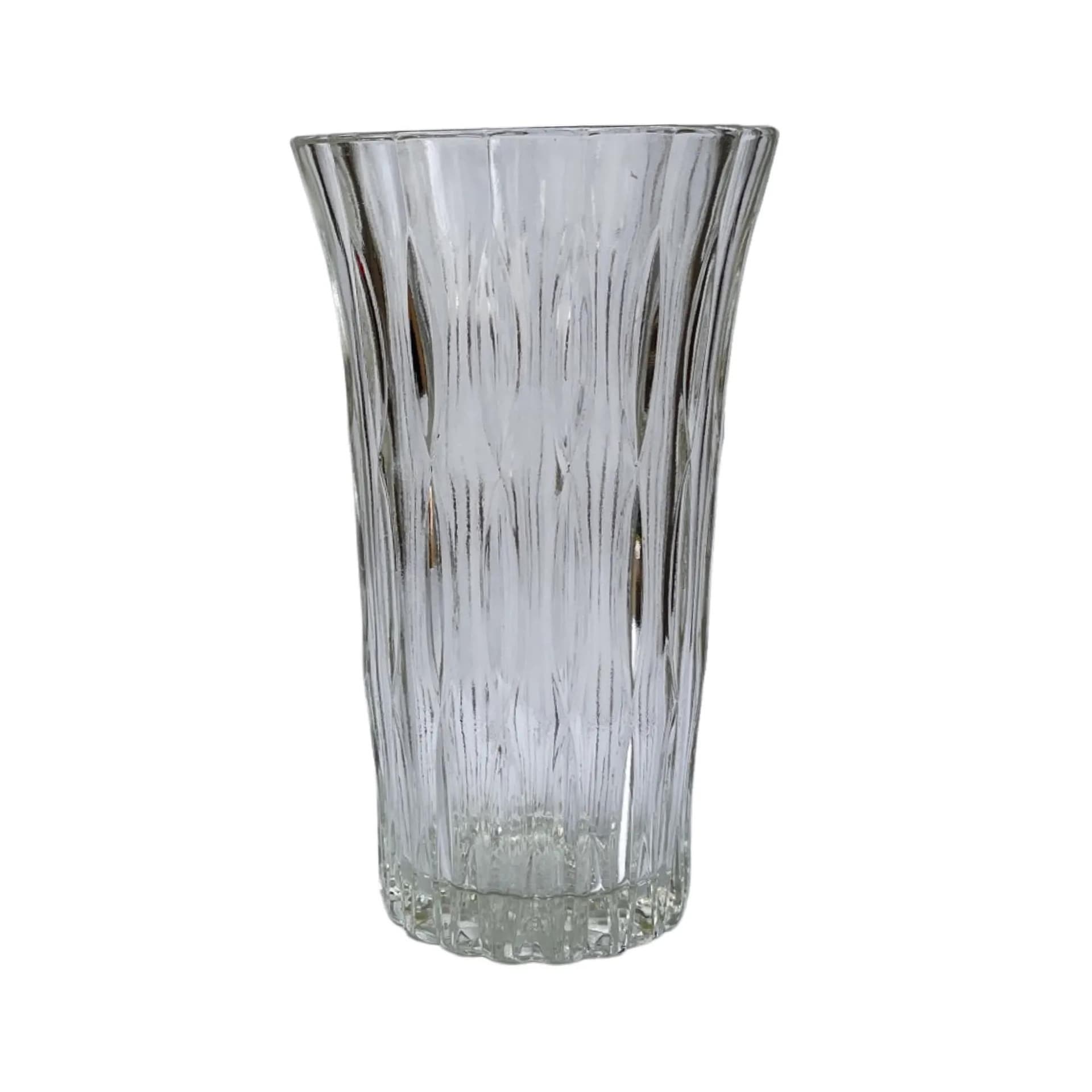 Wazon, szkło przezroczyste, proj. J. Řepásek, Poděbrady, Czechosłowacja, lata 60. - 126126