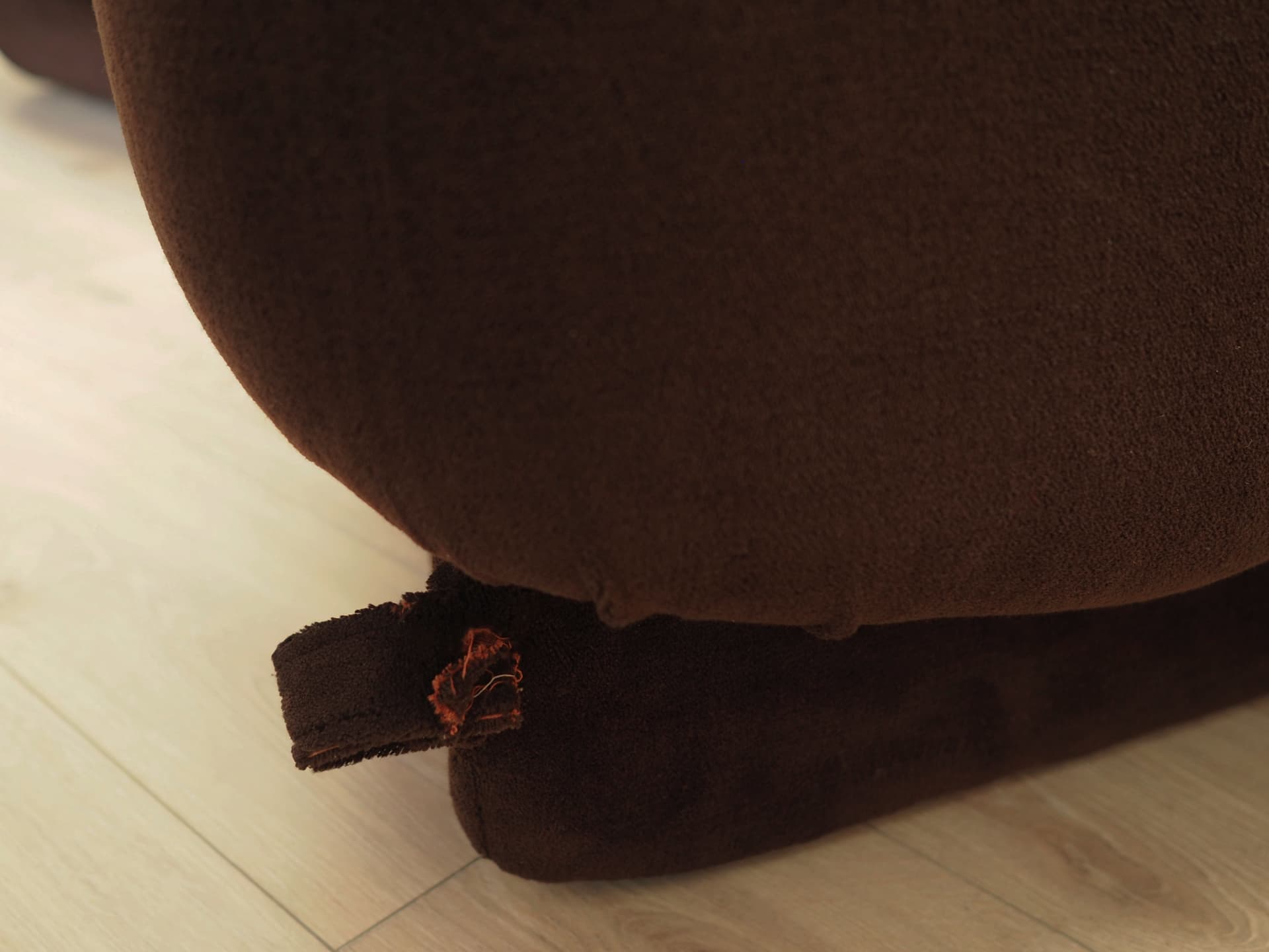 Komplet wypoczynkowy Nuvolone, velvet brązowy, proj. R. Maturi, Włochy, lata 70. - 125835