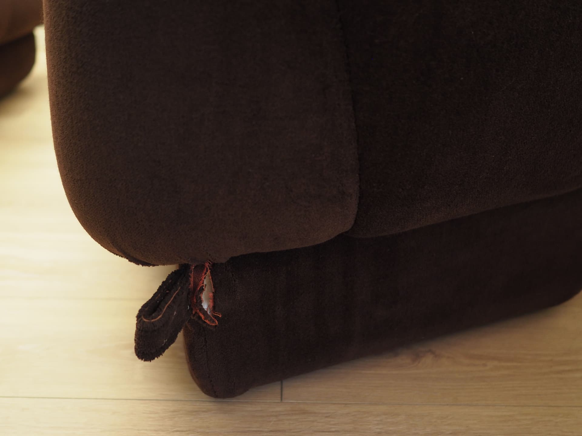 Komplet wypoczynkowy Nuvolone, velvet brązowy, proj. R. Maturi, Włochy, lata 70. - 125834