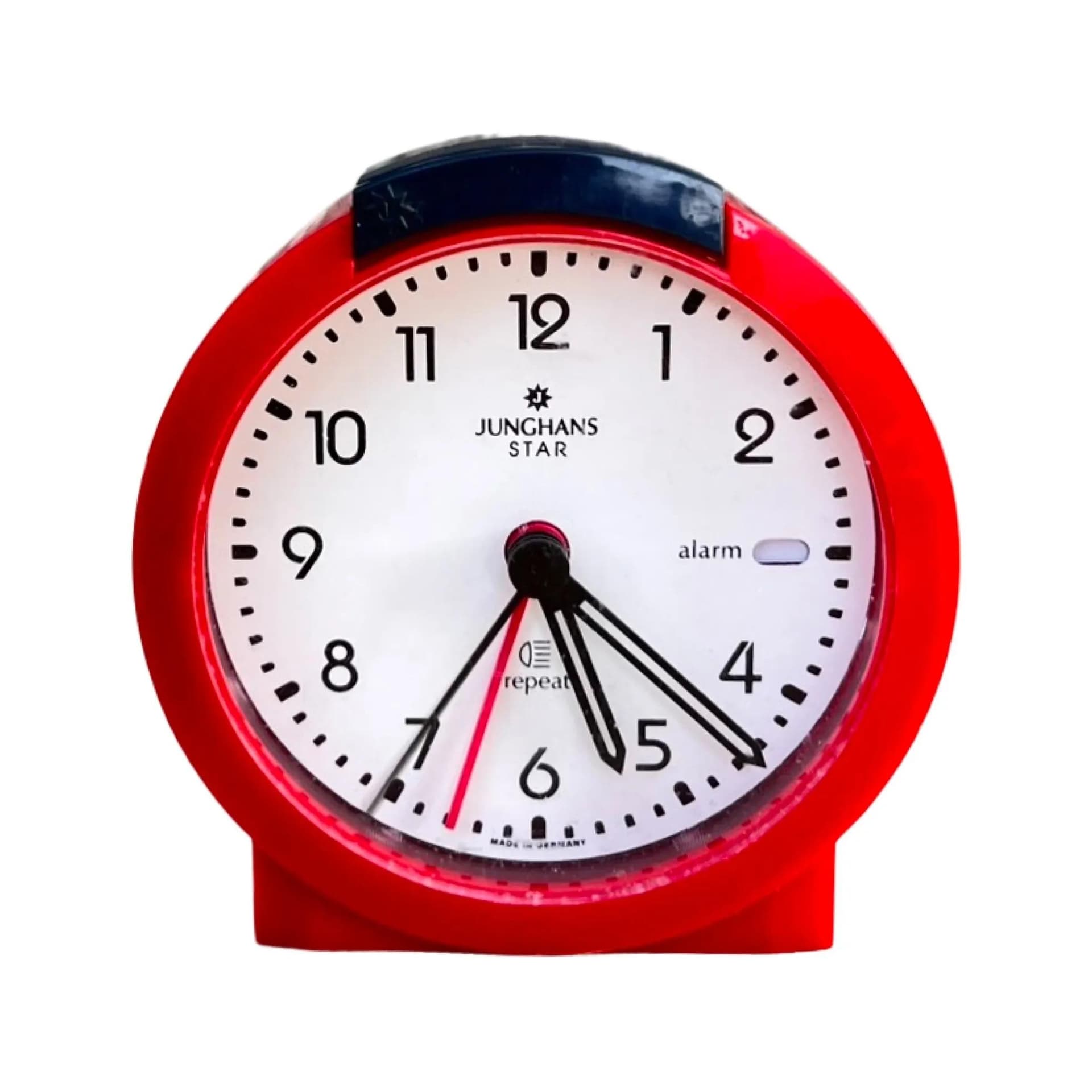 Budzik Star, multikolor, plastik, Junghans, Niemcy, lata 80. - 126109