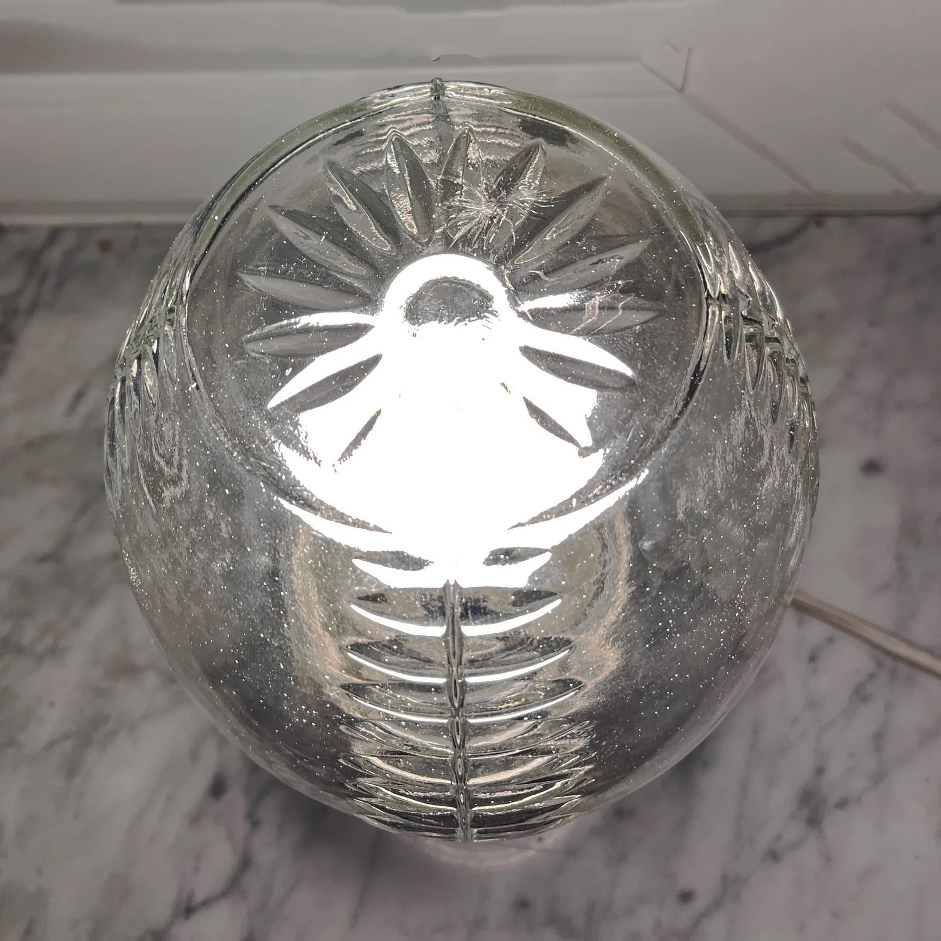 Lampka nocna modernistyczna, biały, szkło transparentne, plastik beżowy, Massive, Belgia, lata 70. - 126075