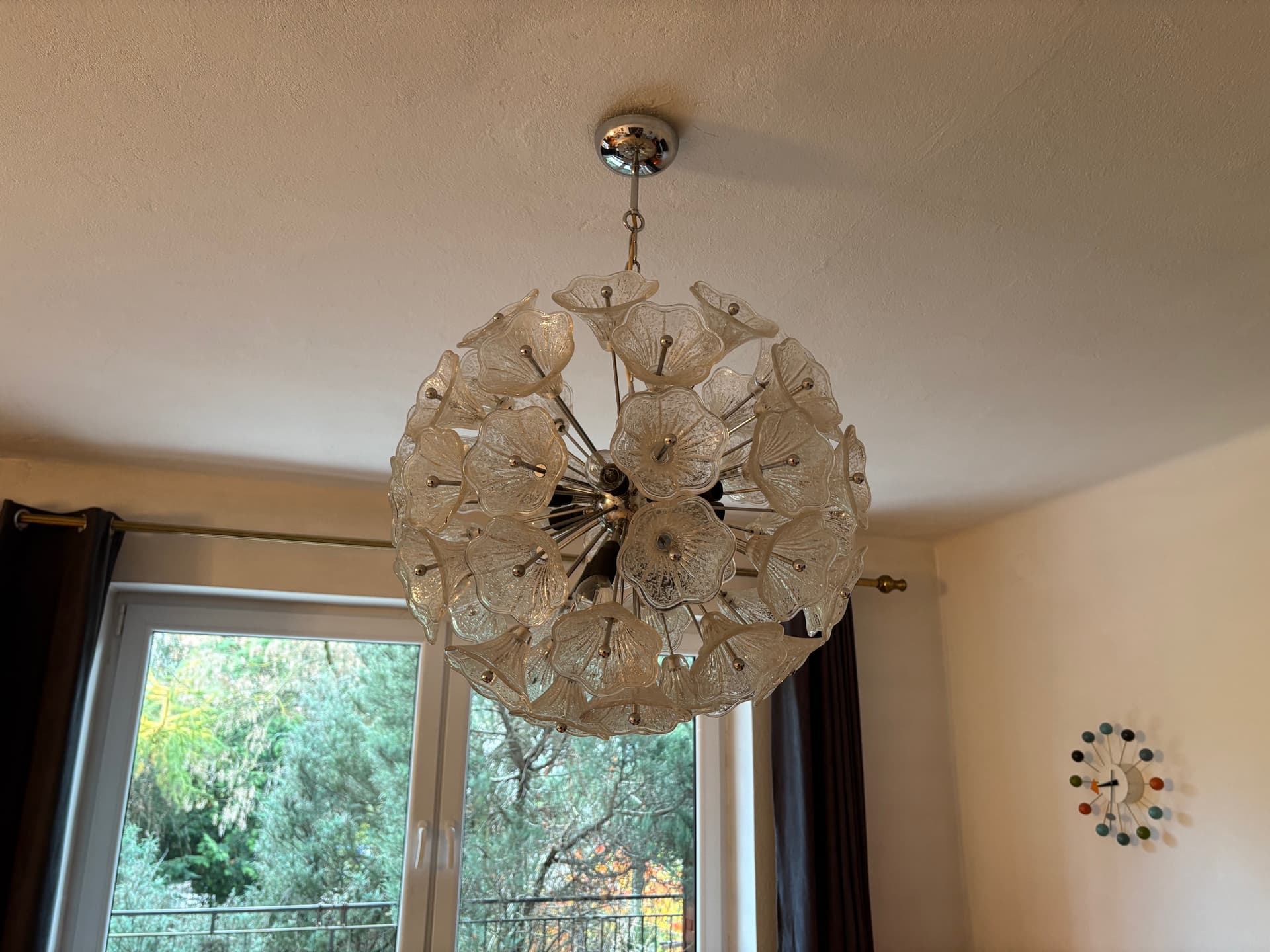 Żyrandol, szkło transparentne, proj. P. Venini, VeArt, Włochy, lata 60. - 125887