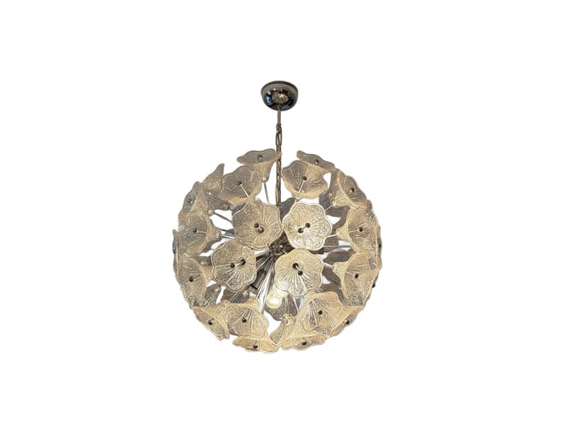 Żyrandol, szkło transparentne, proj. P. Venini, VeArt, Włochy, lata 60.