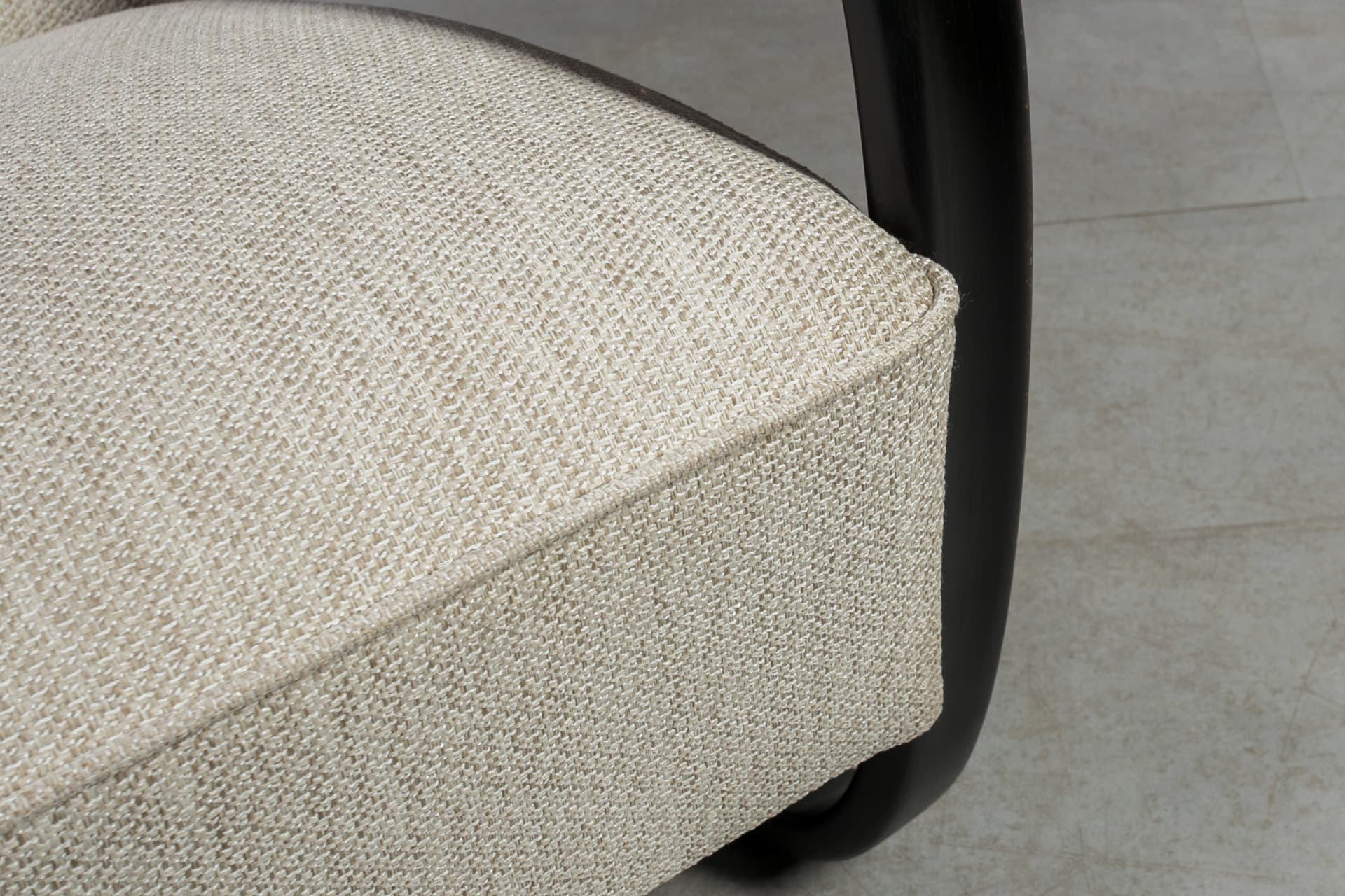 Fotel H269, Art déco, szary, buk, proj. J. Halabala, UP Závody, Czechosłowacja, lata 30. - 8430