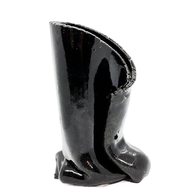 Wazon Lorenzo, czarny, ceramika, Lorenzo, Włochy, lata 70.