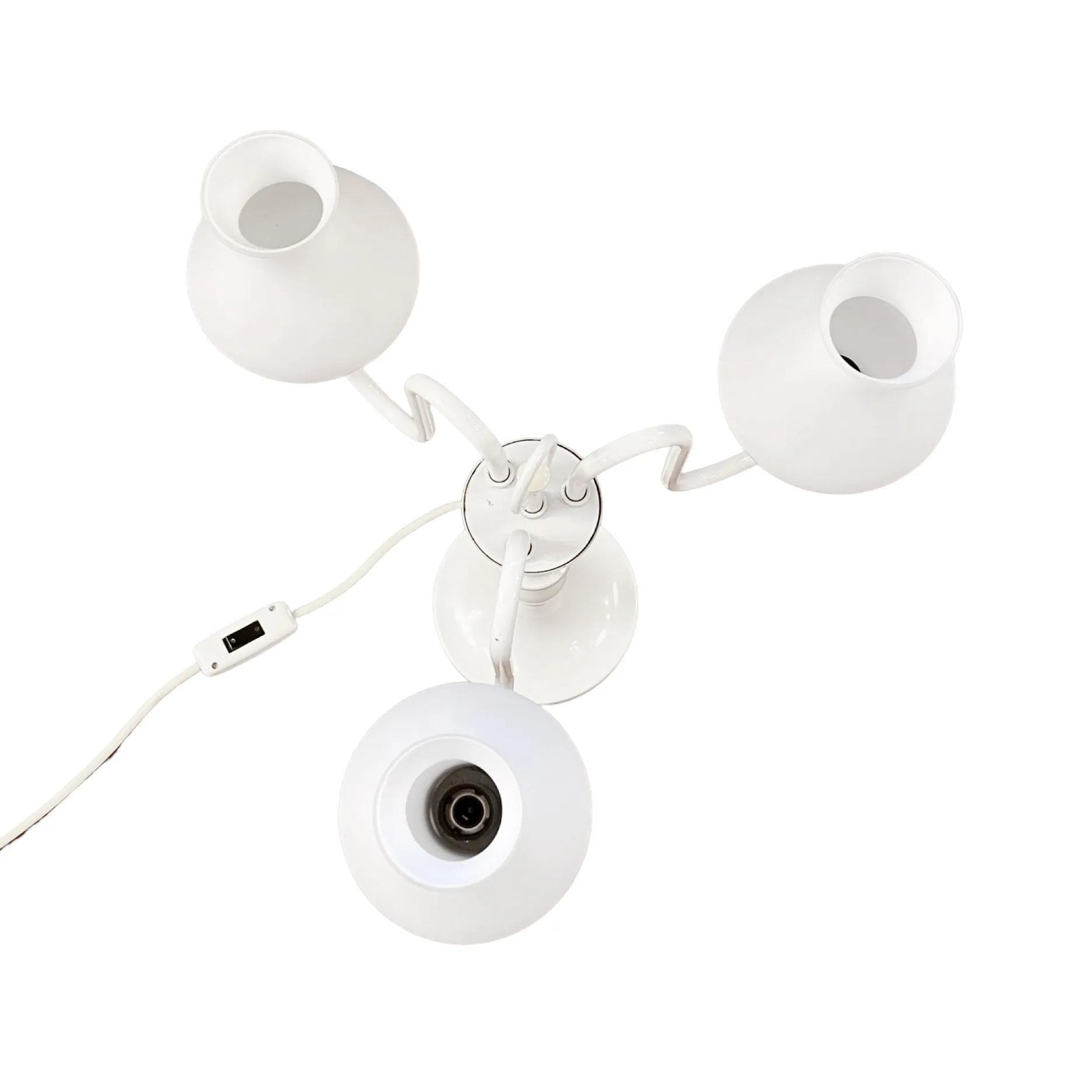 Lampa stołowa Z7307, biały, metal szkło, Czechosłowacja, lata 70. - 126005