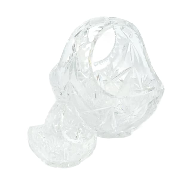 Pair of baskets, transparent crystal glass, Julia Glassworks, Poland, 1980s. - DIMENSION