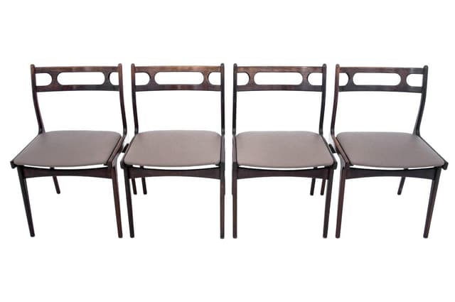 Rosewood Set of Chairs, by J. Andersen, Denmark, 1960s - DIMENSION