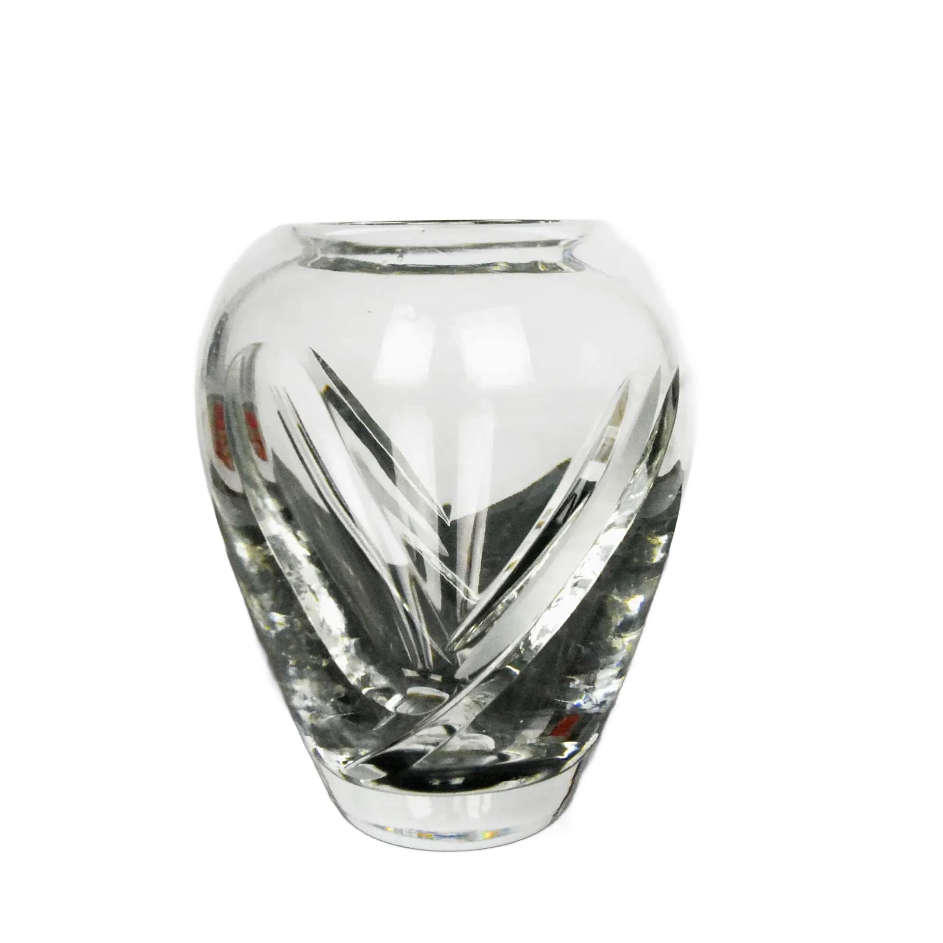 Wazon, kryształ transparentny, Royal Doulton, Wielka Brytania, lata 80.