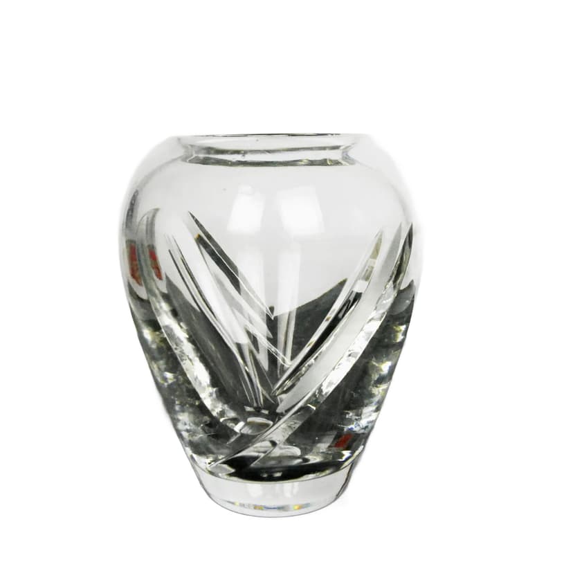 Wazon, kryształ transparentny, Royal Doulton, Wielka Brytania, lata 80.