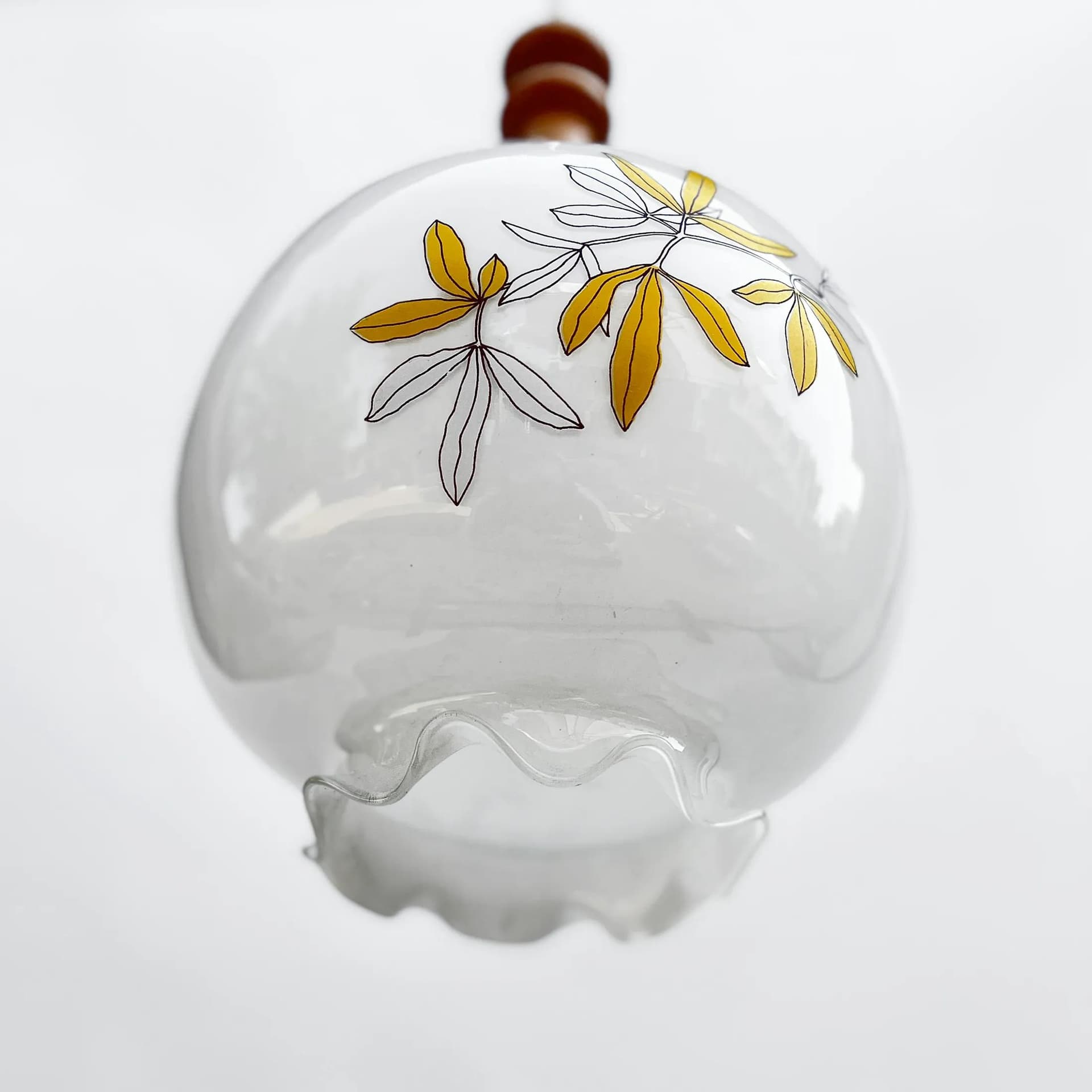 Pendant Lamp, ivory white glass, Germany, 1970s. - 129758