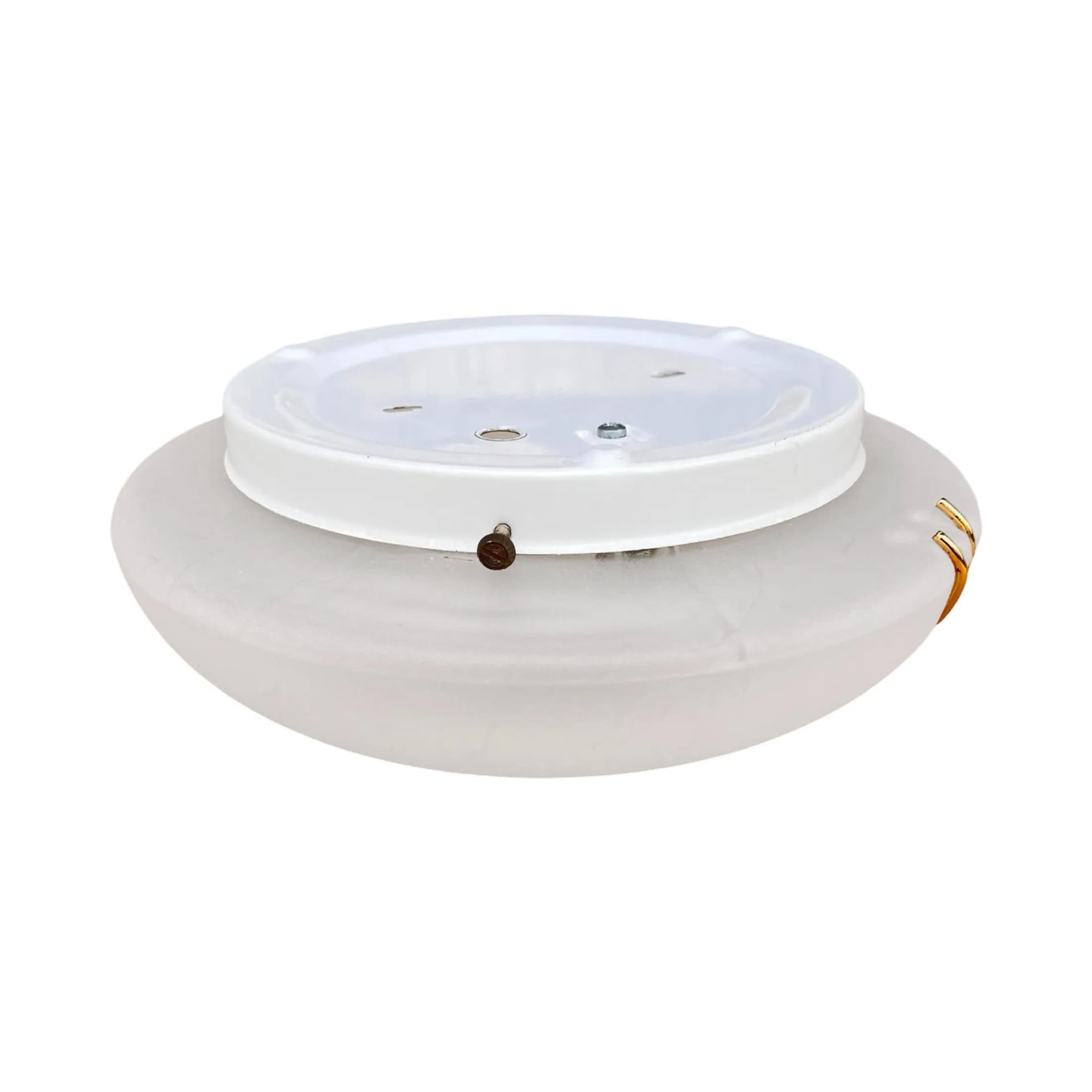 Ceiling Light Hollywood Regency, white glass, Italy, 1980s. - 129668